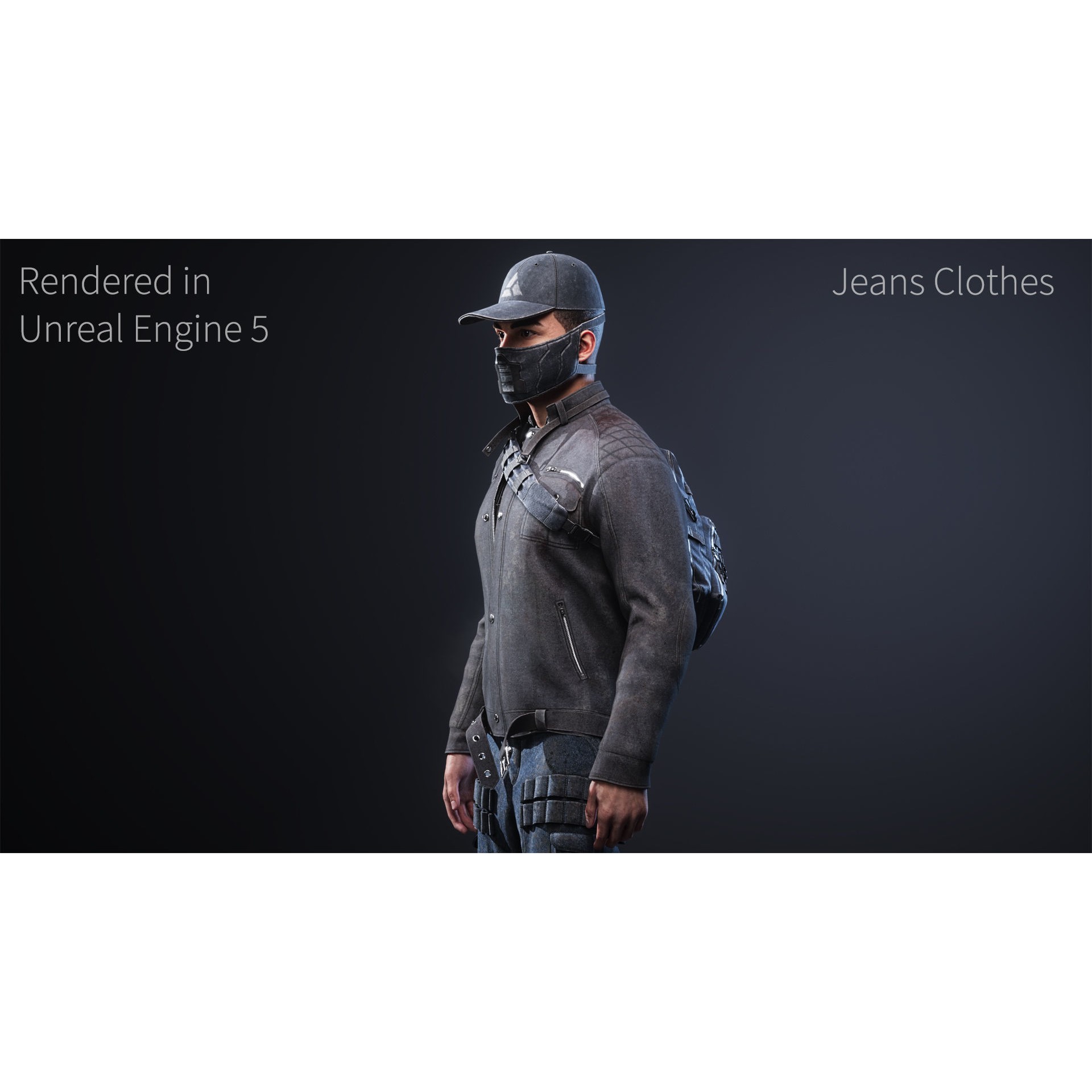 Survival Character - Low-Poly Game-Ready 3D Model - View 6