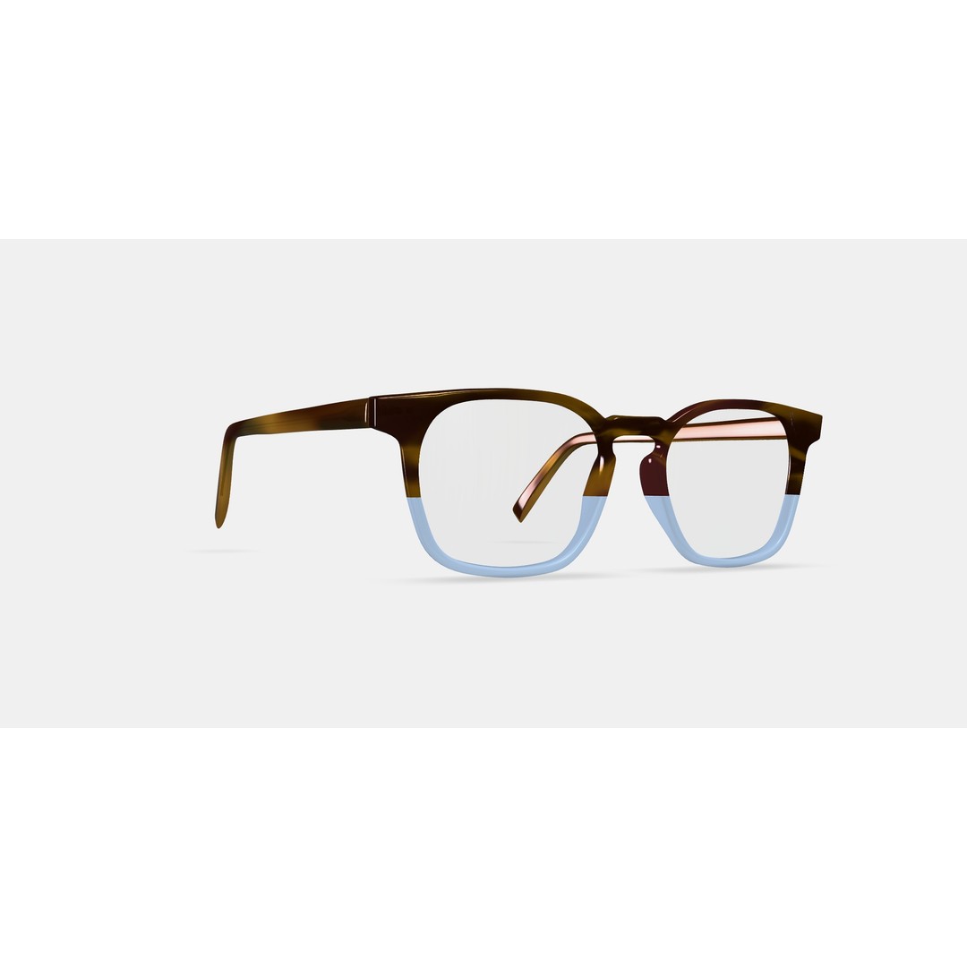 Santiago Eyeglasses 3D Model – Hudson Blue Fade, PBR Textures, FBX - View 10