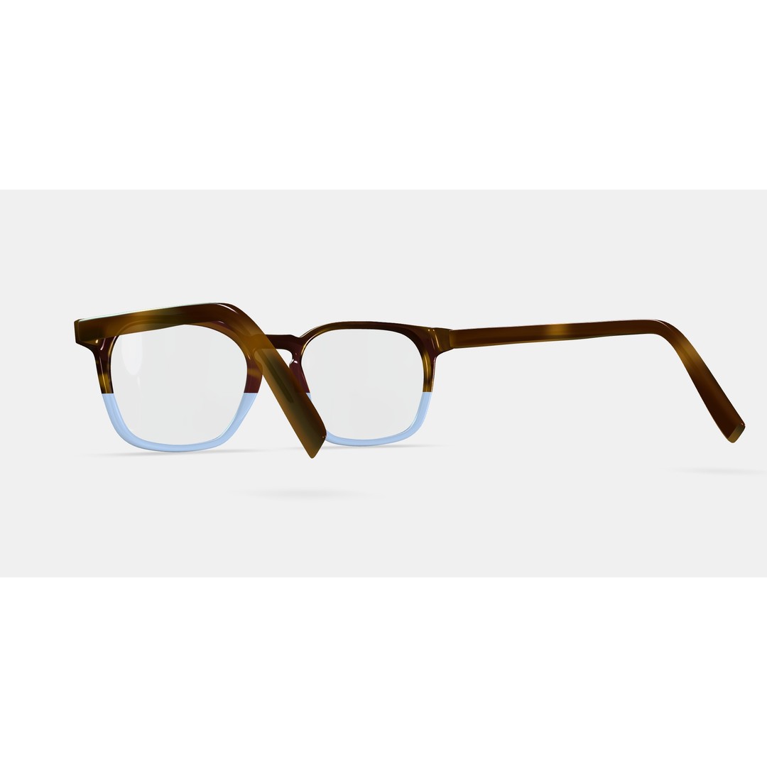 Santiago Eyeglasses 3D Model – Hudson Blue Fade, PBR Textures, FBX - View 5