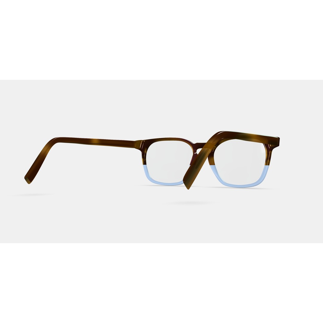 Santiago Eyeglasses 3D Model – Hudson Blue Fade, PBR Textures, FBX - View 7