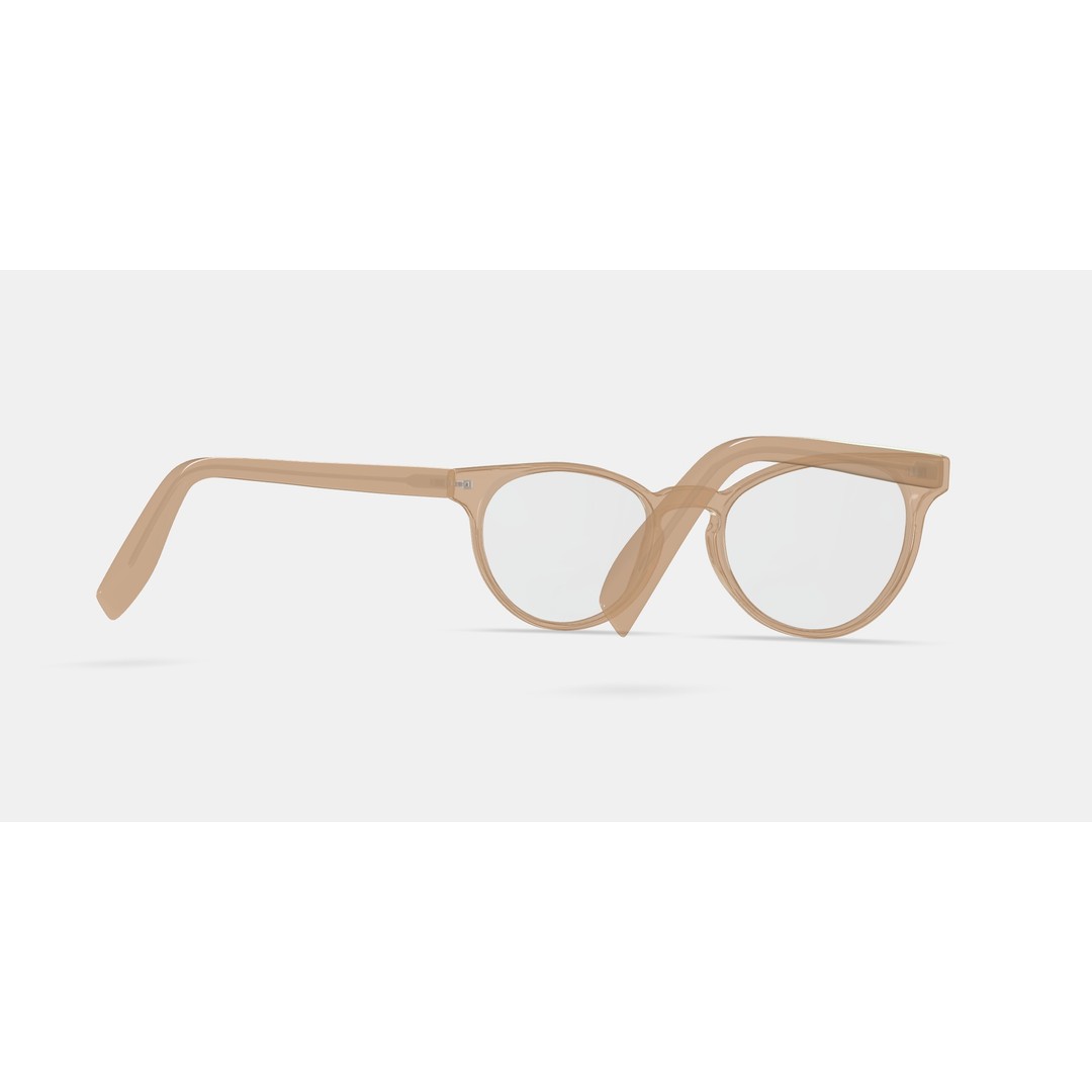 Leila Eyeglasses 3D Model – Grapefruit Soda PBR Asset, FBX, OBJ - View 8