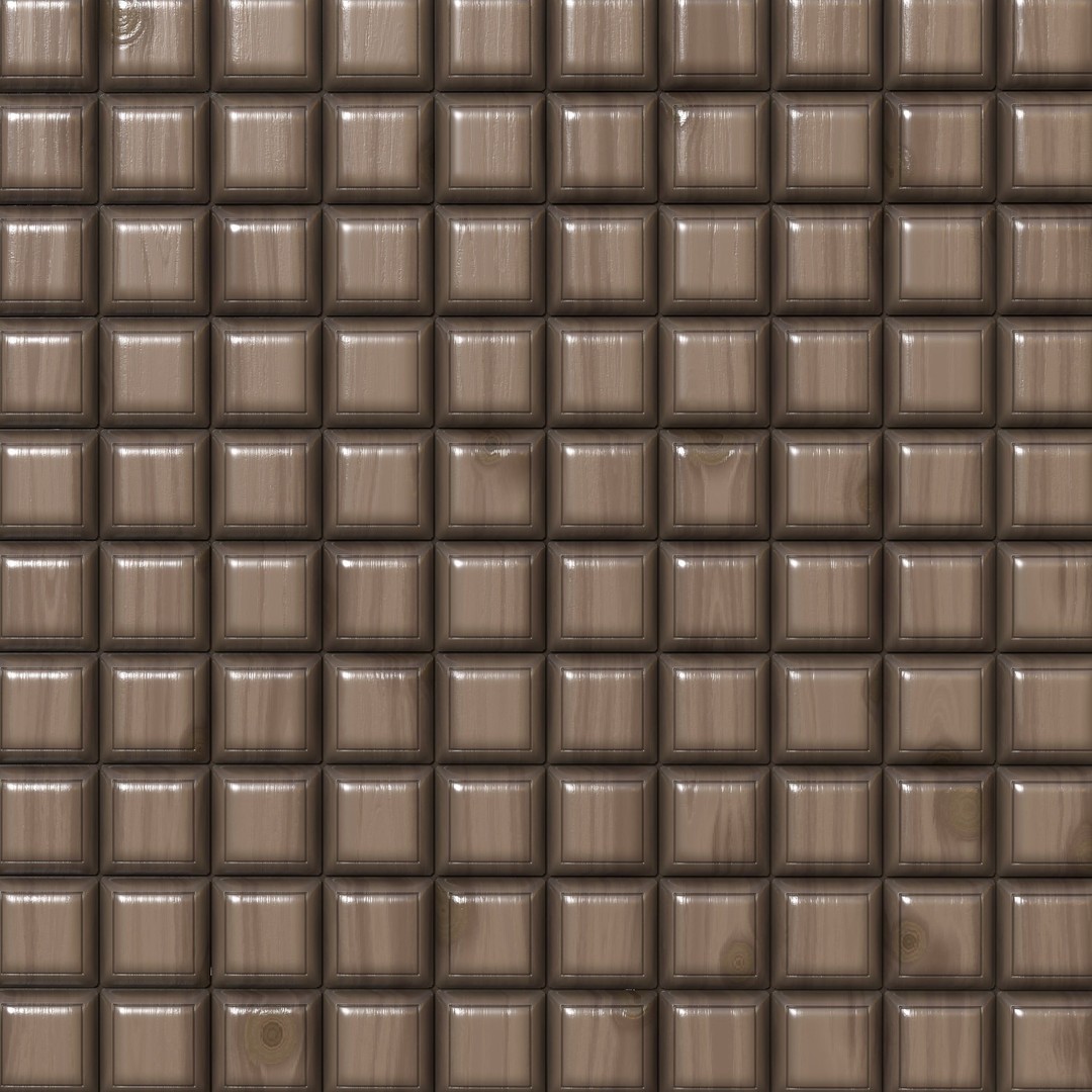 Wooden Wall Panel 3D Model – PBR Texture, 4 Color Variants - View 6