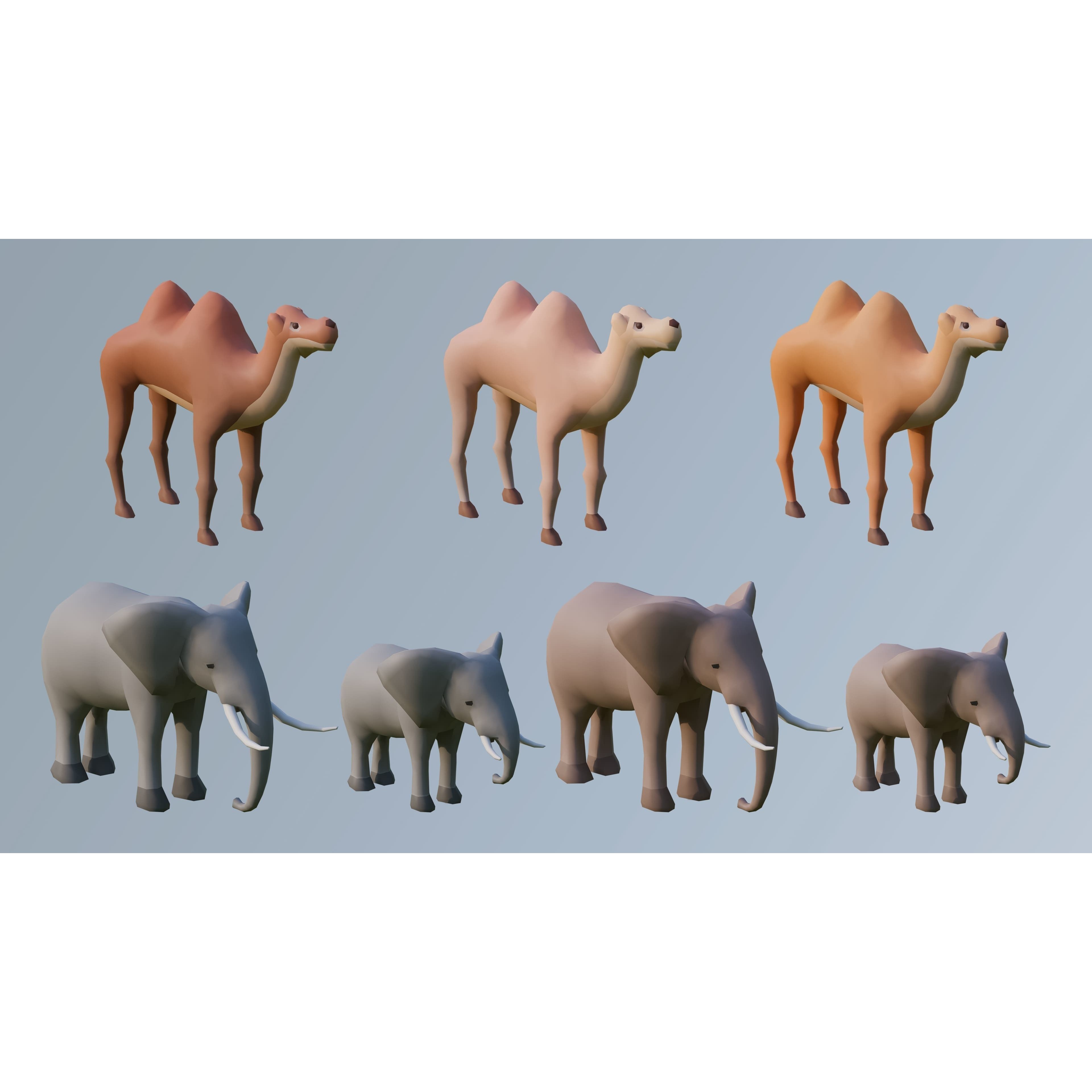 Animals - Low-Poly Game-Ready 3D Model - View 11