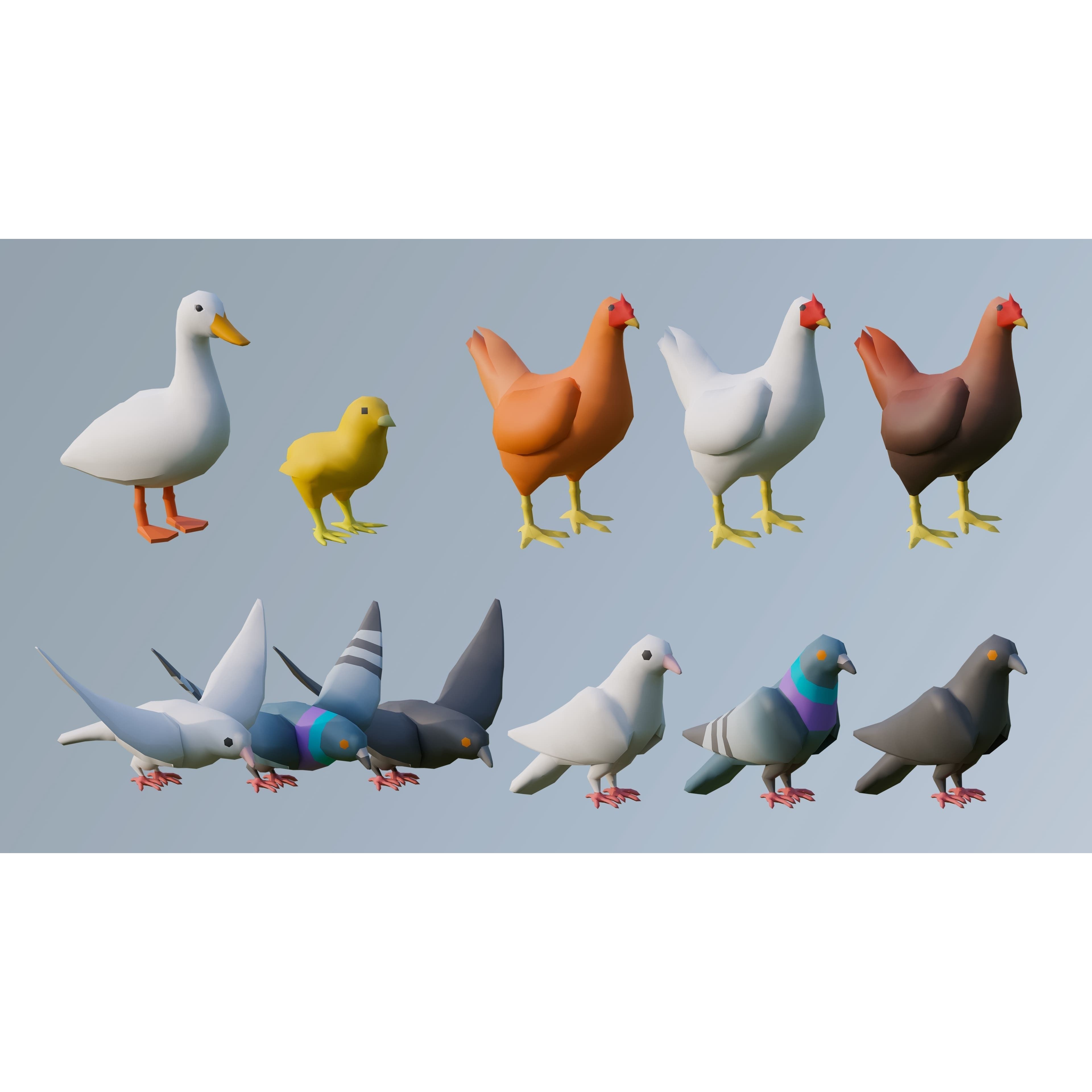 Animals - Low-Poly Game-Ready 3D Model - View 13