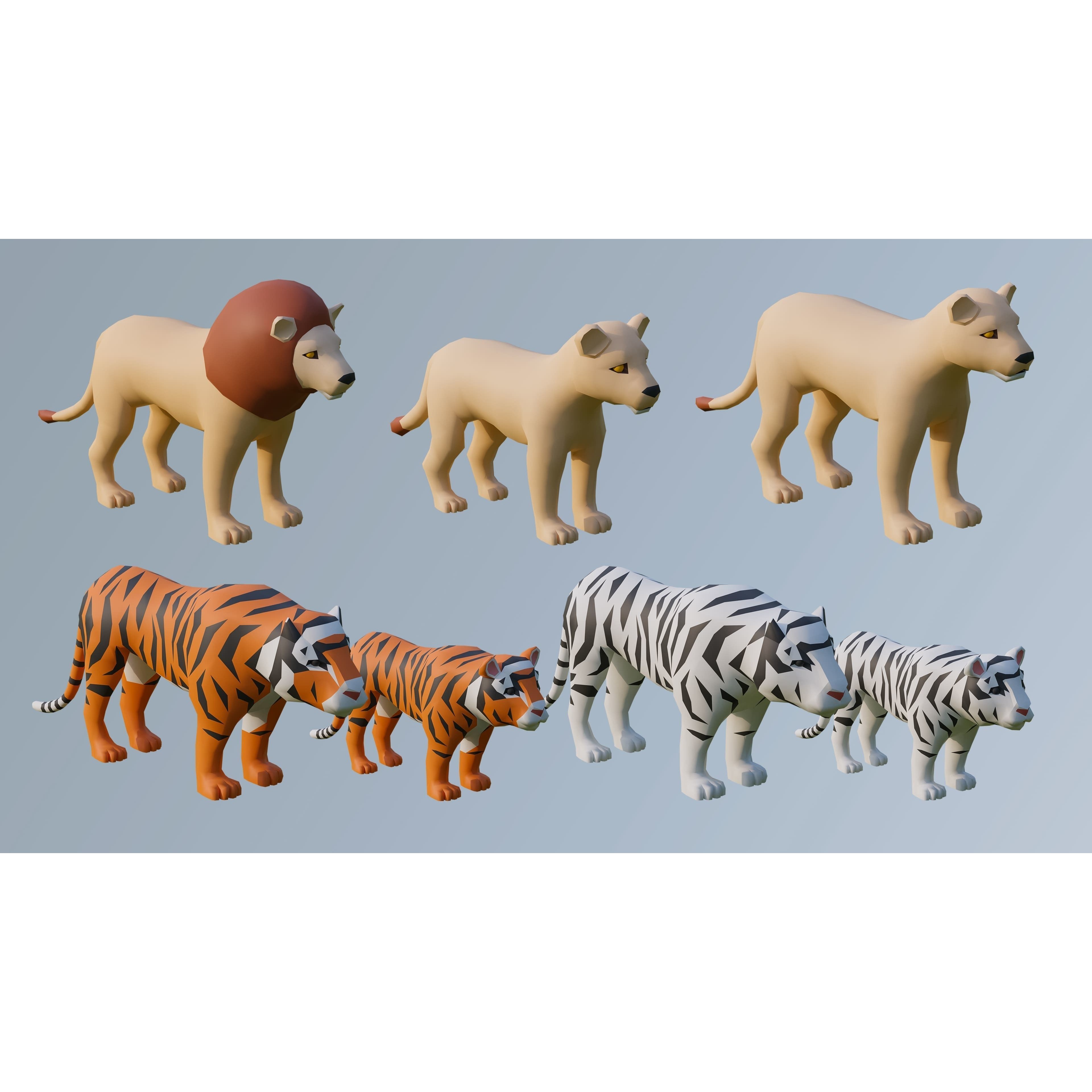 Animals - Low-Poly Game-Ready 3D Model - View 19