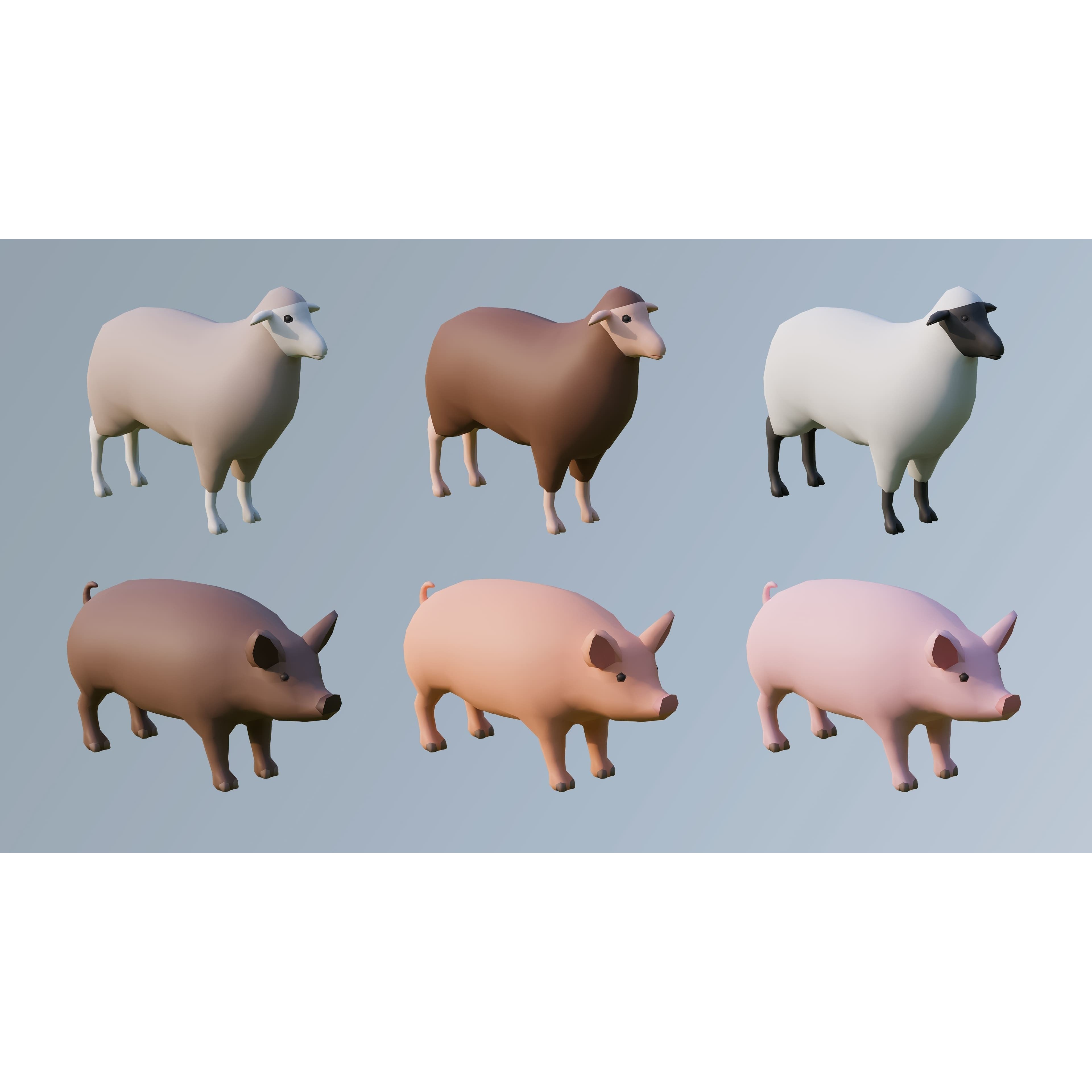 Animals - Low-Poly Game-Ready 3D Model - View 20