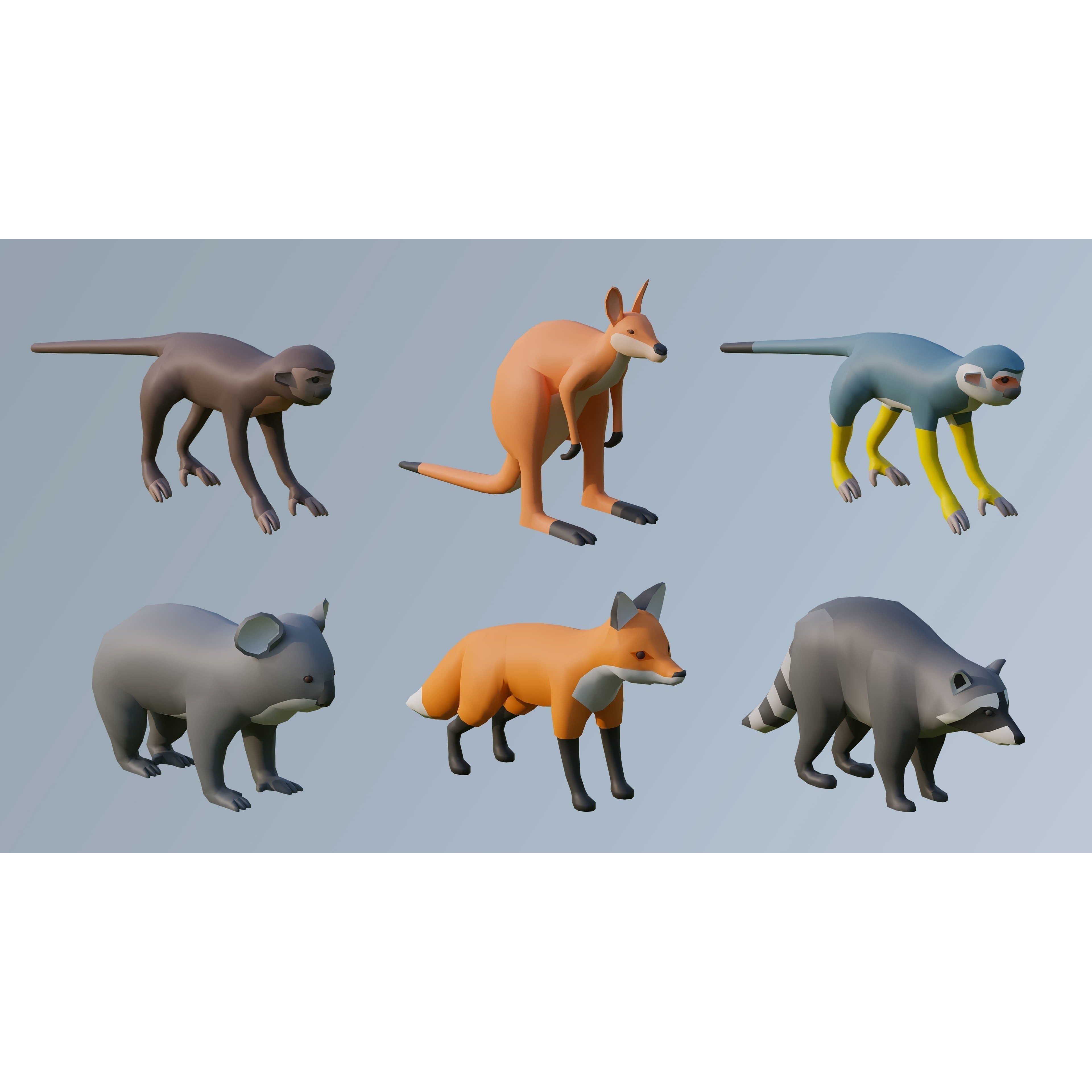 Animals - Low-Poly Game-Ready 3D Model - View 22