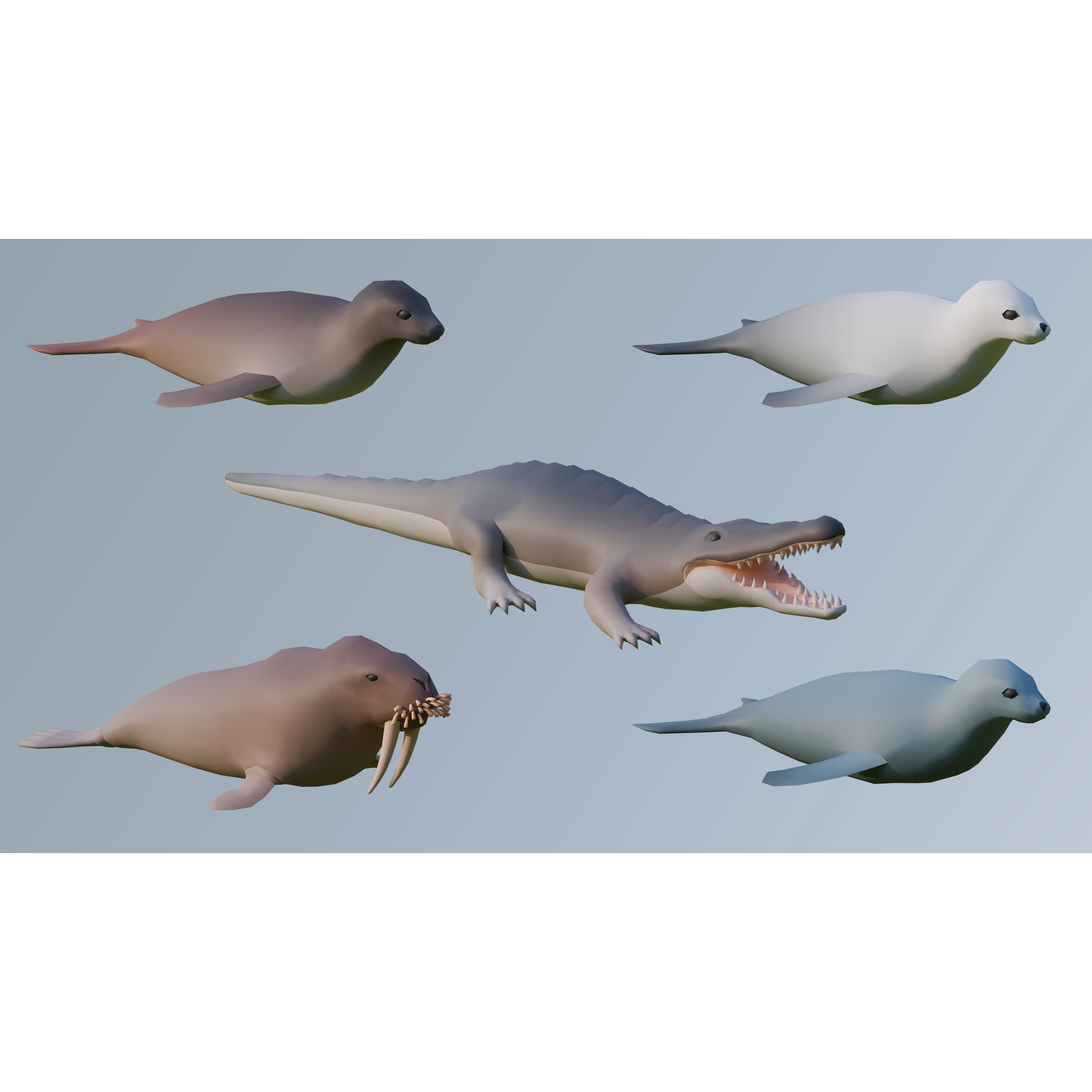 Animals - Low-Poly Game-Ready 3D Model - View 23