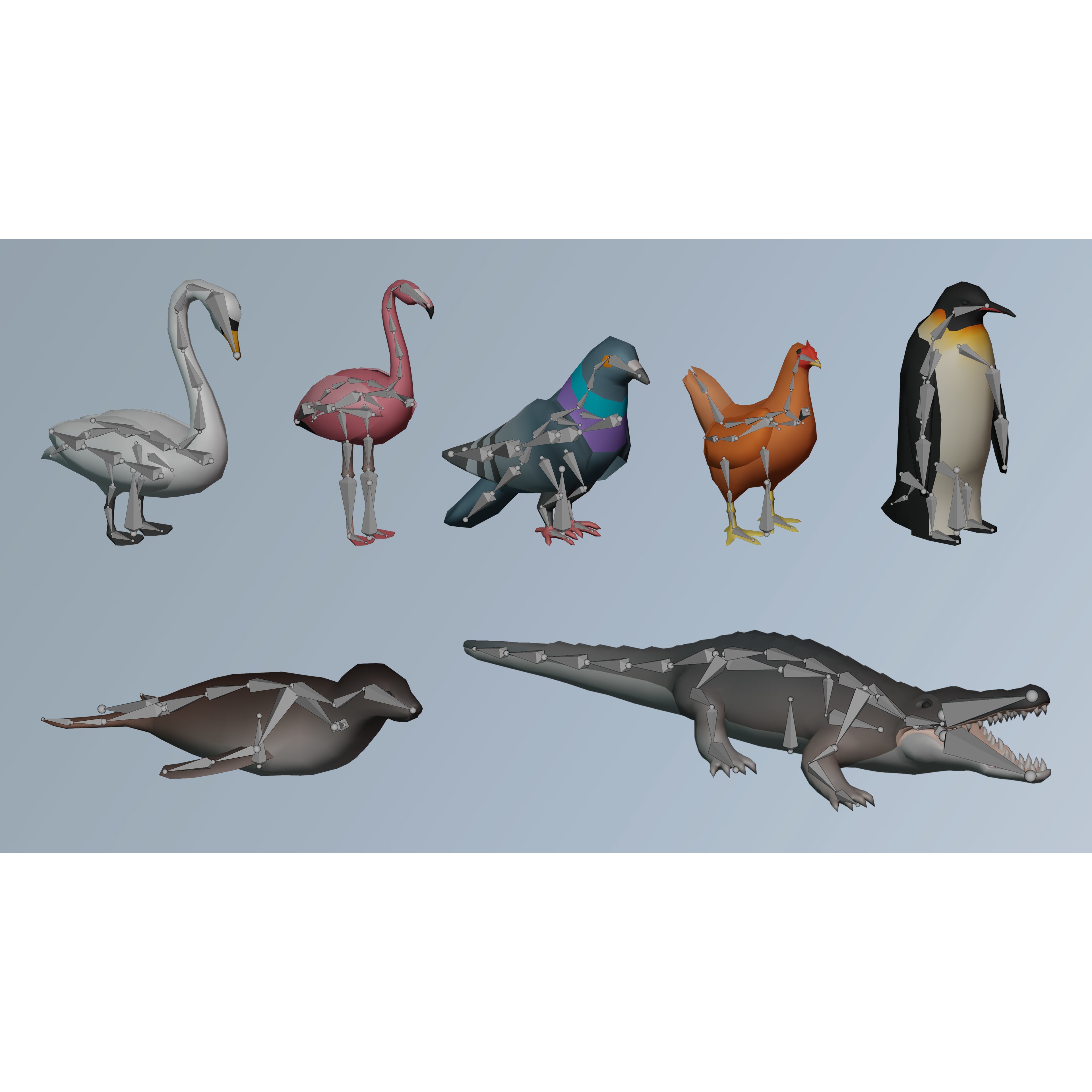Animals - Low-Poly Game-Ready 3D Model - View 25