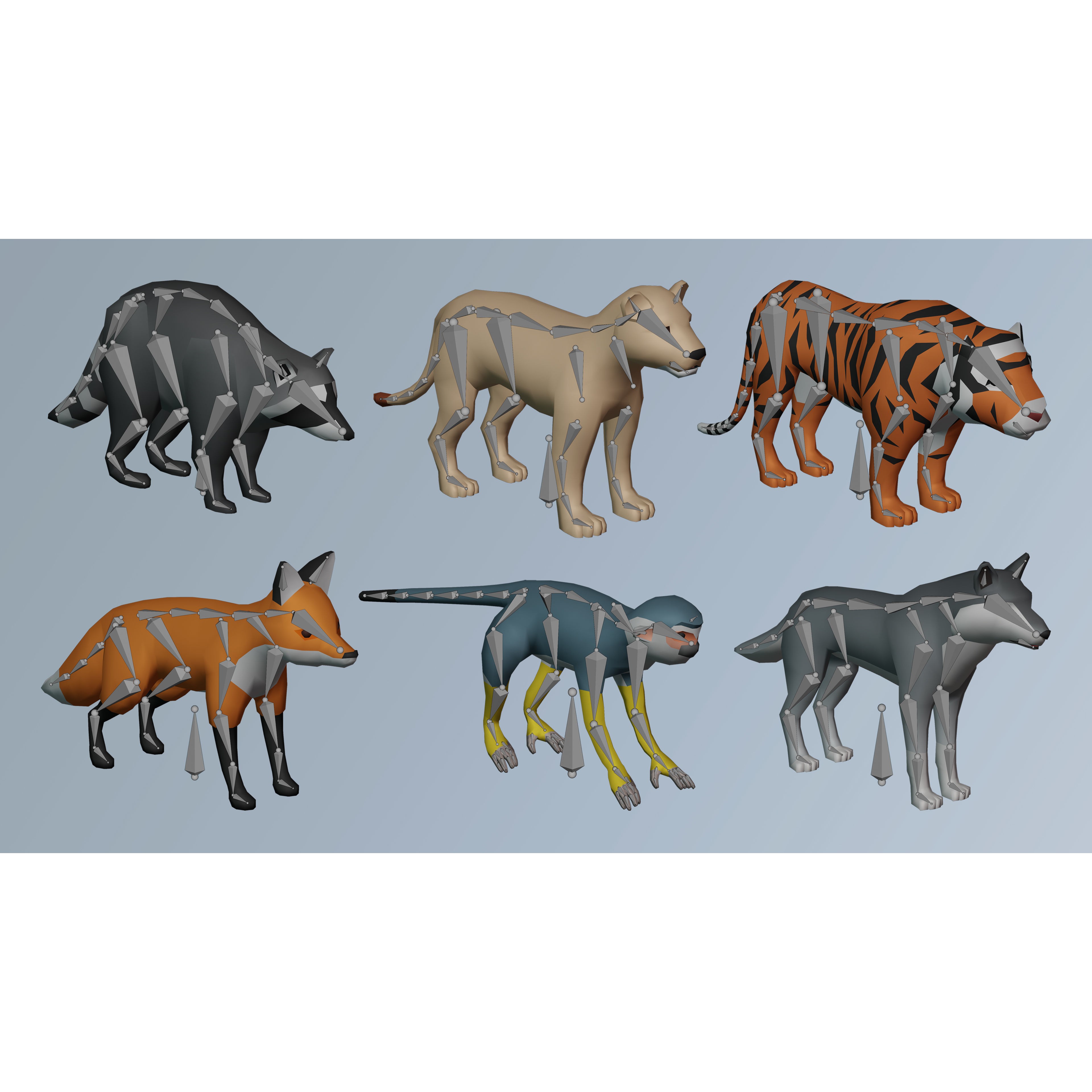 Animals - Low-Poly Game-Ready 3D Model - View 26