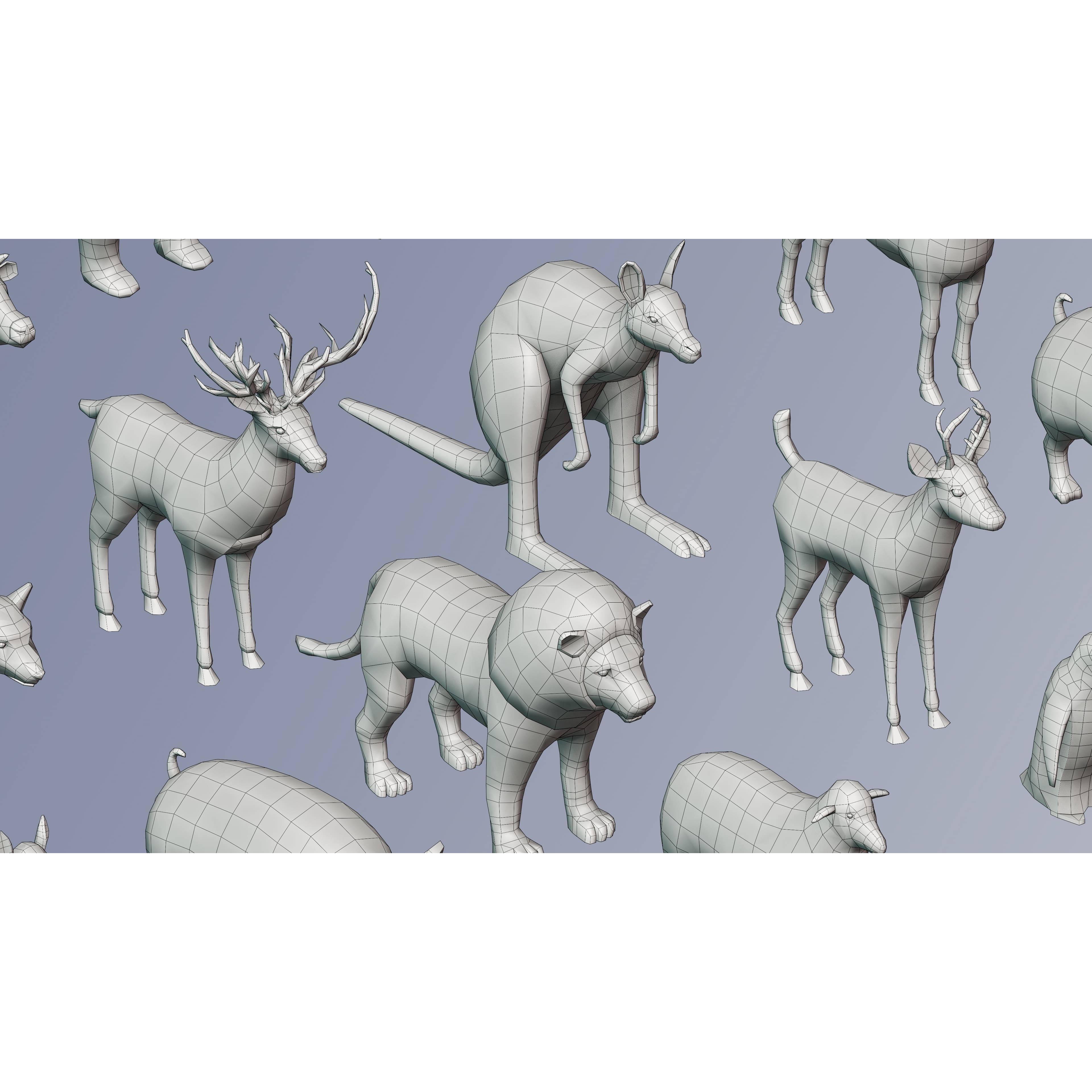 Animals - Low-Poly Game-Ready 3D Model - View 28