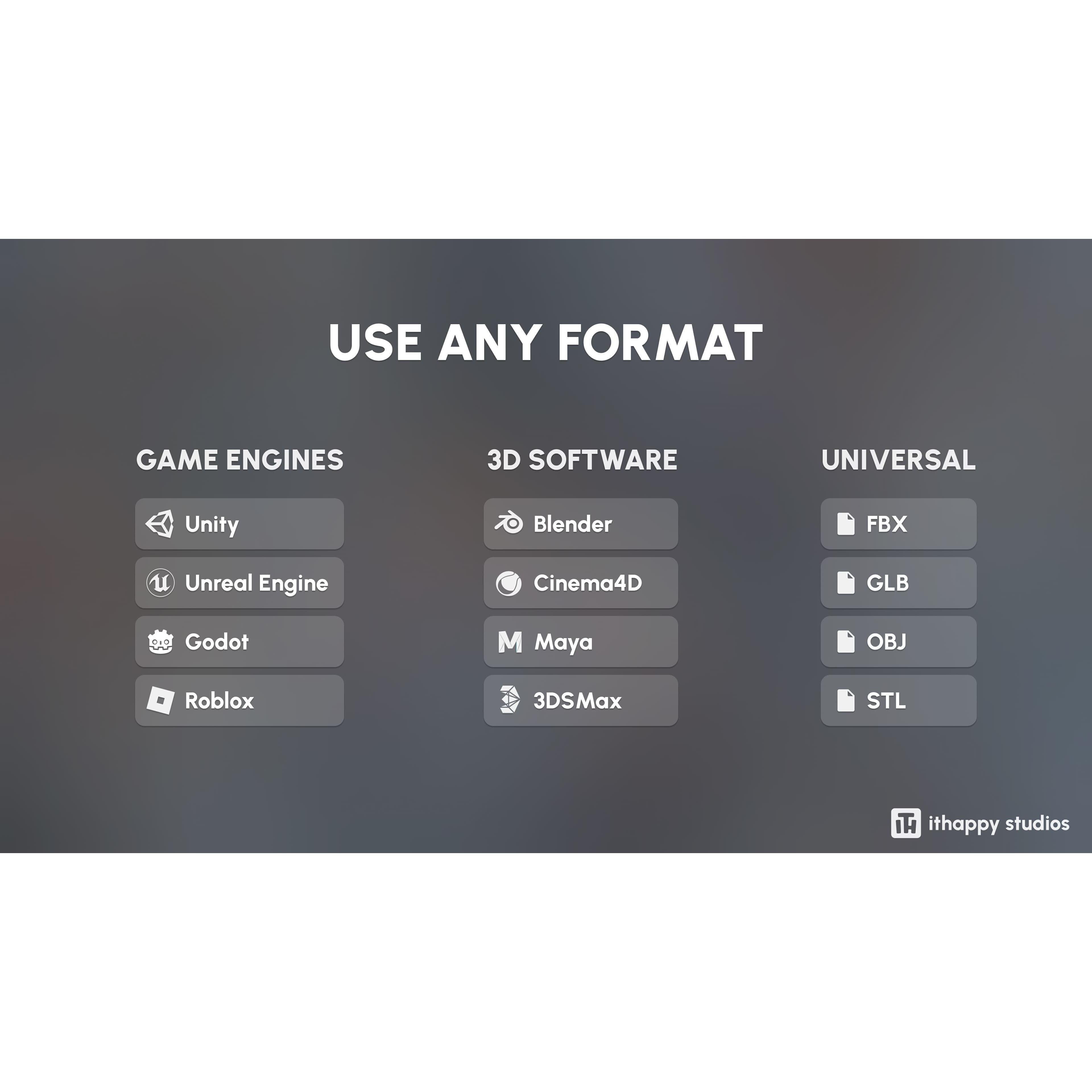 Animals - Low-Poly Game-Ready 3D Model - View 3
