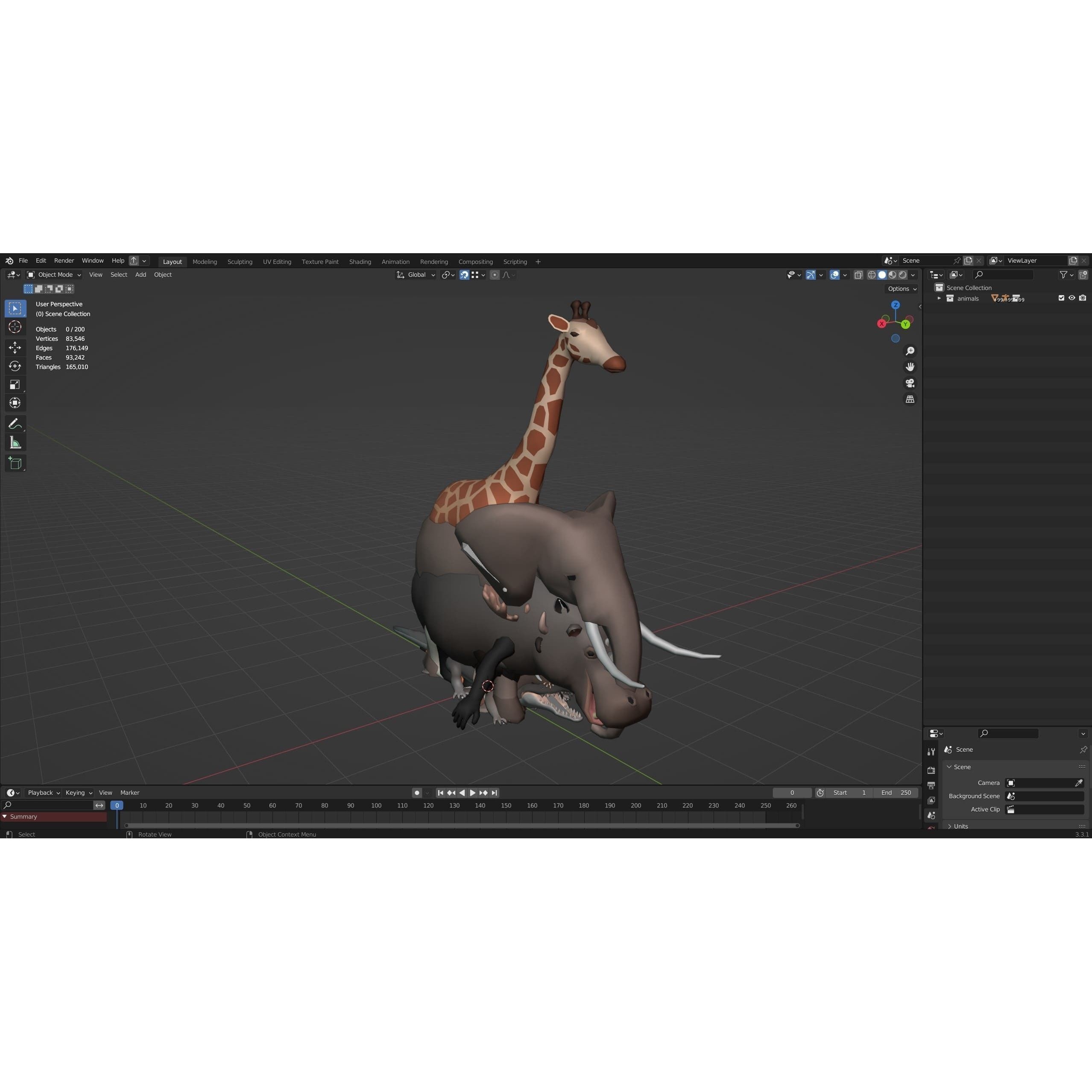 Animals - Low-Poly Game-Ready 3D Model - View 32