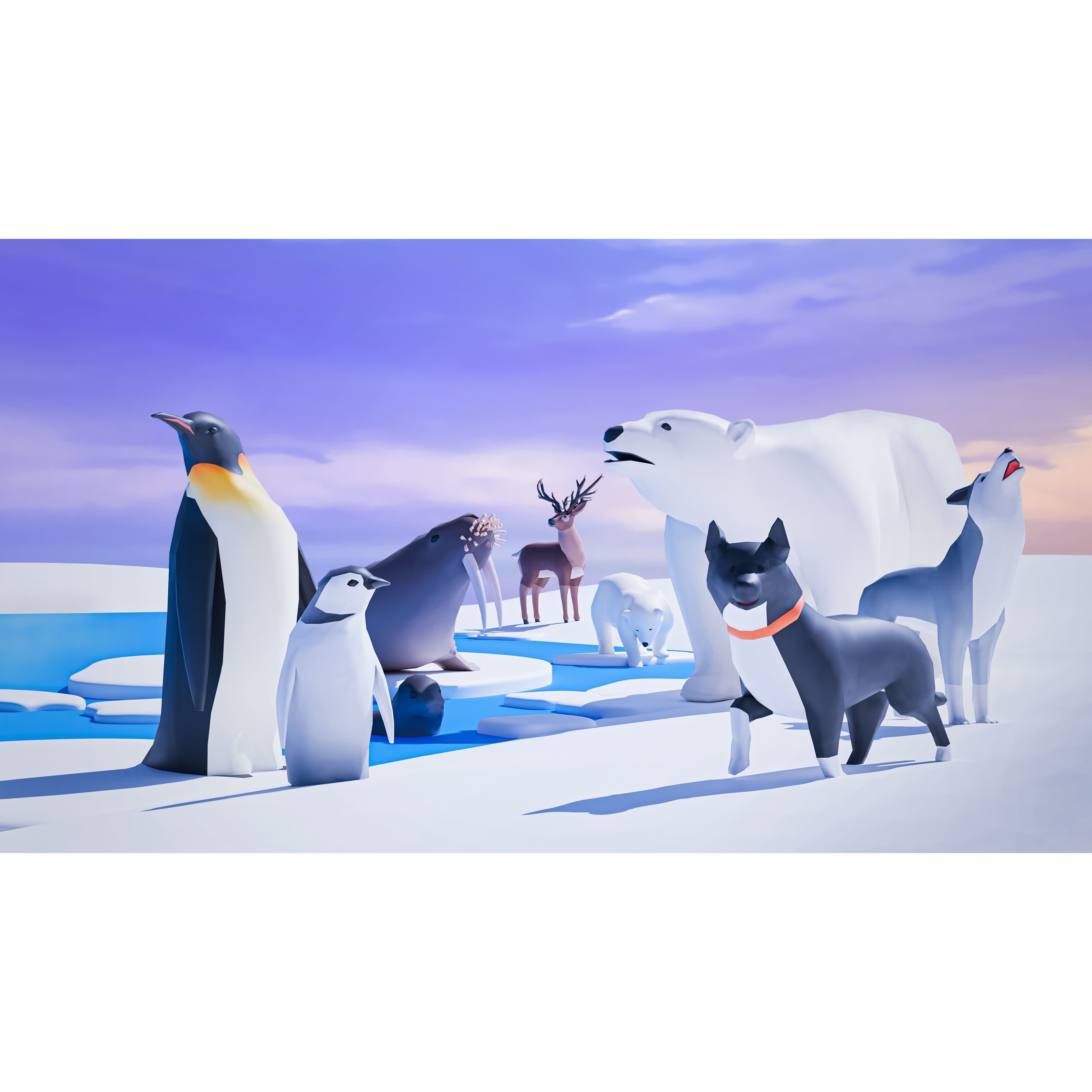 Animals - Low-Poly Game-Ready 3D Model - View 7