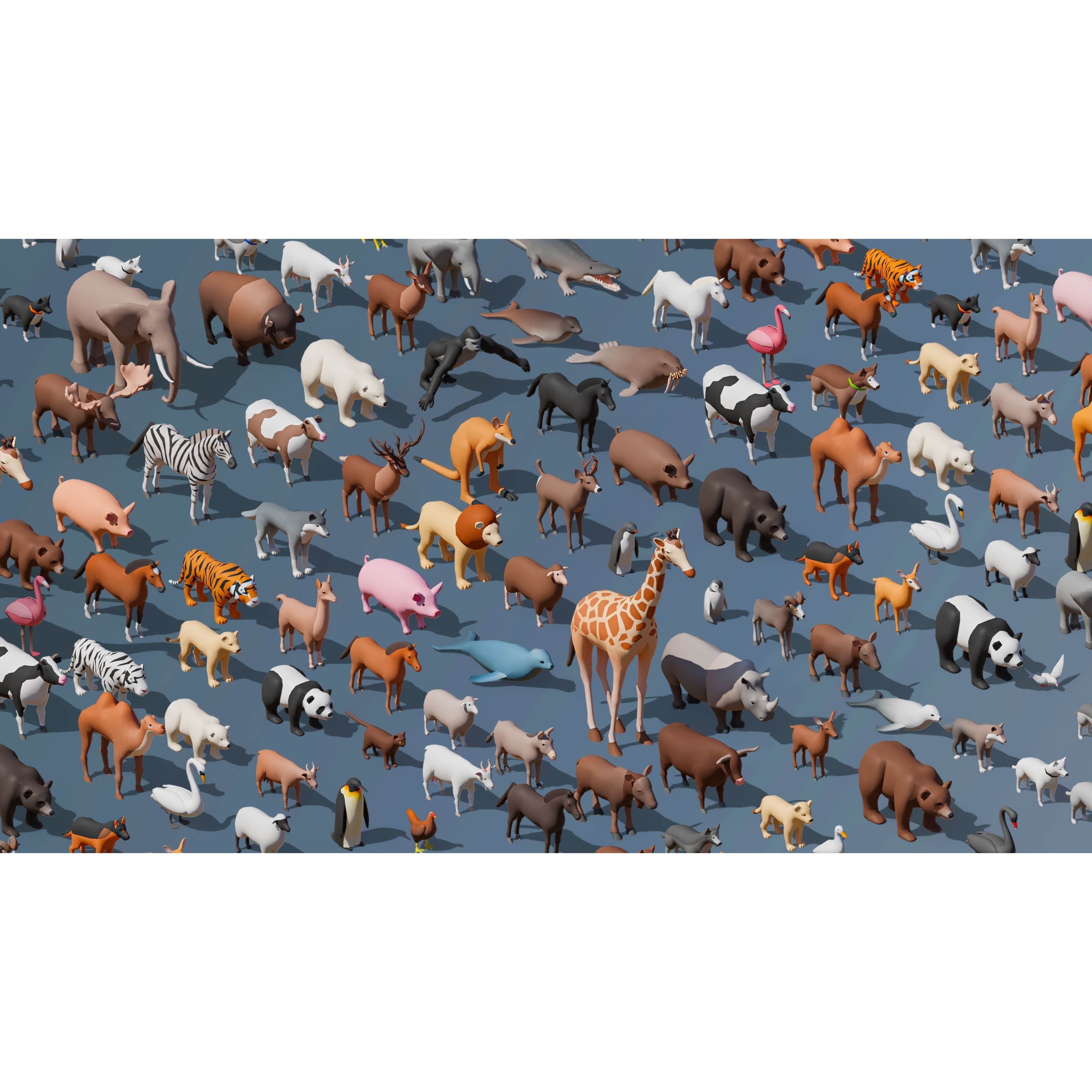 Animals - Low-Poly Game-Ready 3D Model - View 8