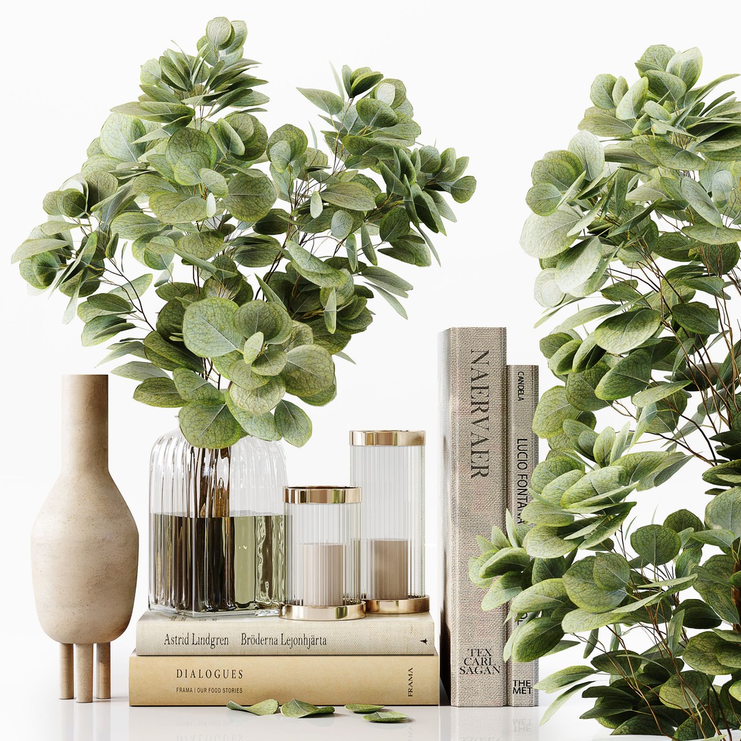 Eucalyptus Tree 3D Model – Low Poly Decorative Set, FBX, OBJ - View 11