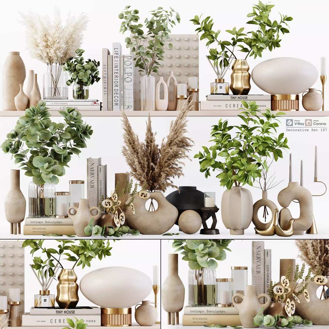 Eucalyptus Tree 3D Model – Low Poly Decorative Set, FBX, OBJ - View 2