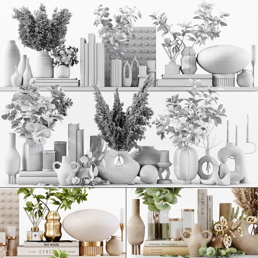 Eucalyptus Tree 3D Model – Low Poly Decorative Set, FBX, OBJ - View 8