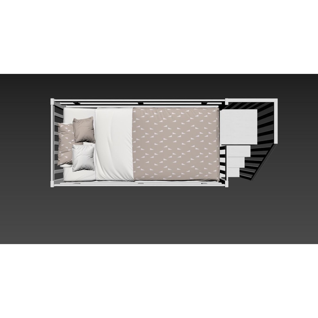 Bunk Bed 3D Model – Children's Furniture with Textures, FBX, MAX - View 28