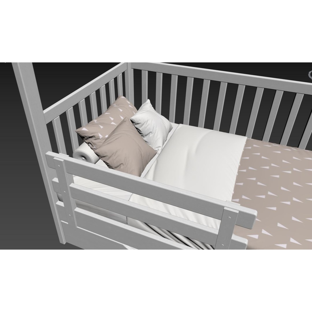 Bunk Bed 3D Model – Children's Furniture with Textures, FBX, MAX - View 30