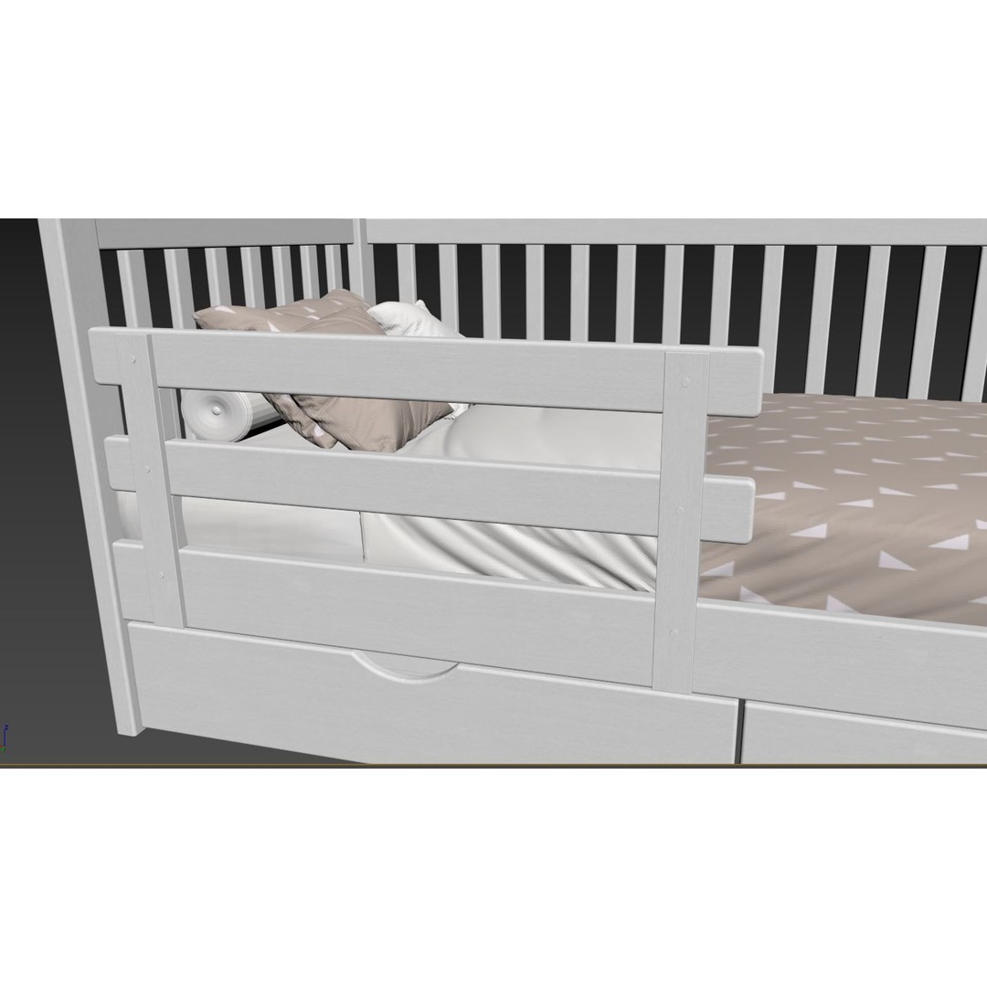 Bunk Bed 3D Model – Children's Furniture with Textures, FBX, MAX - View 33