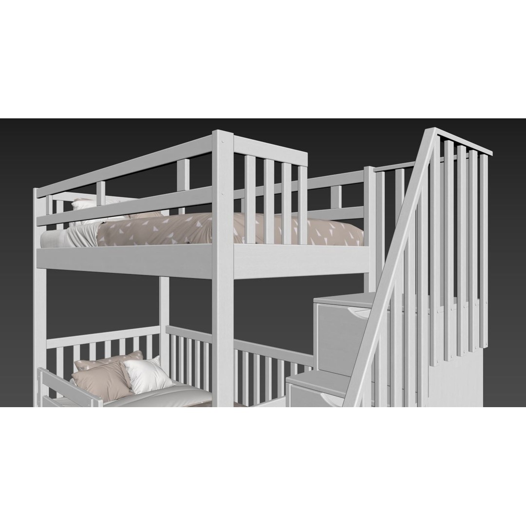 Bunk Bed 3D Model – Children's Furniture with Textures, FBX, MAX - View 36