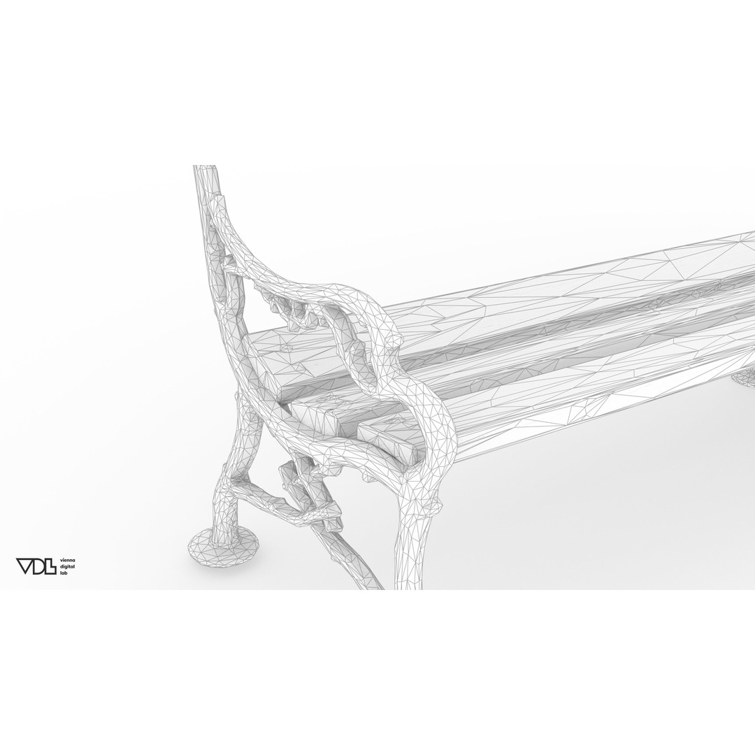 Imperial Street Lamp and Wooden Bench 3D Model – Low Poly PBR Outdoor Asset, FBX - View 12