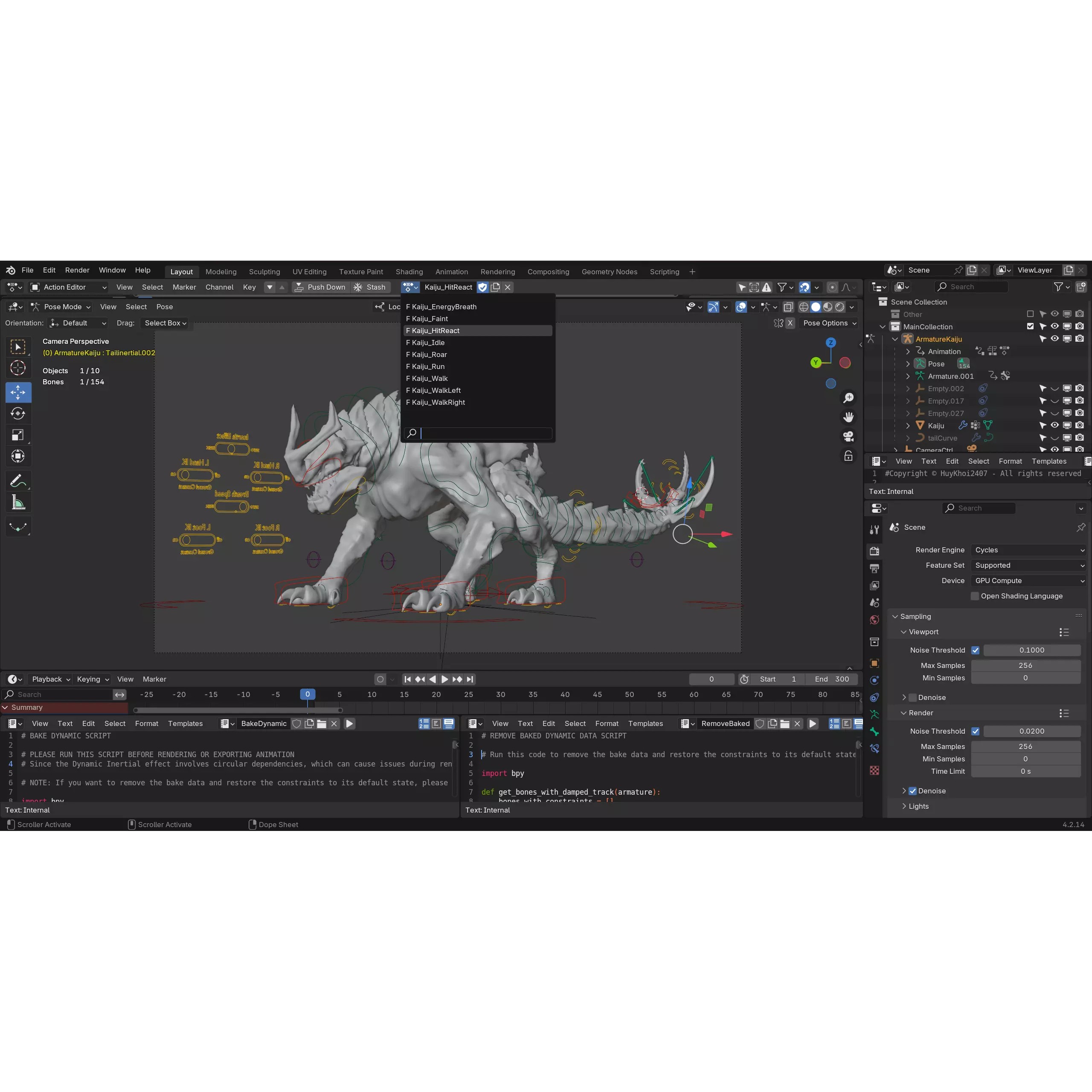 Alien Kaiju Creature - Low-Poly Game-Ready 3D Model - View 21