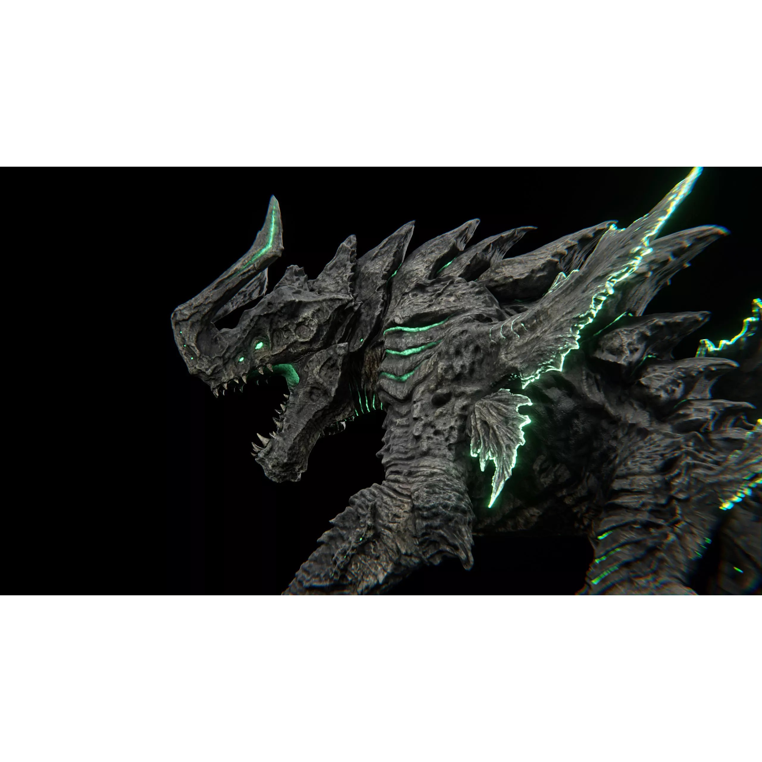 Alien Kaiju Creature - Low-Poly Game-Ready 3D Model - View 32