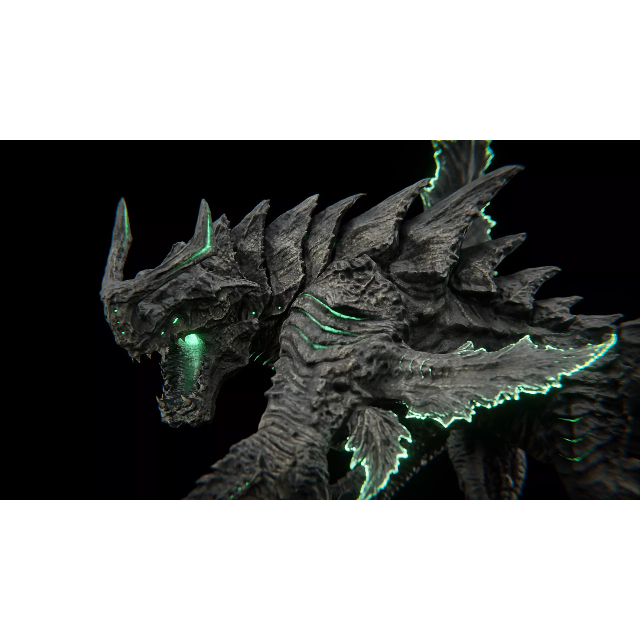 Alien Kaiju Creature - Low-Poly Game-Ready 3D Model - View 4