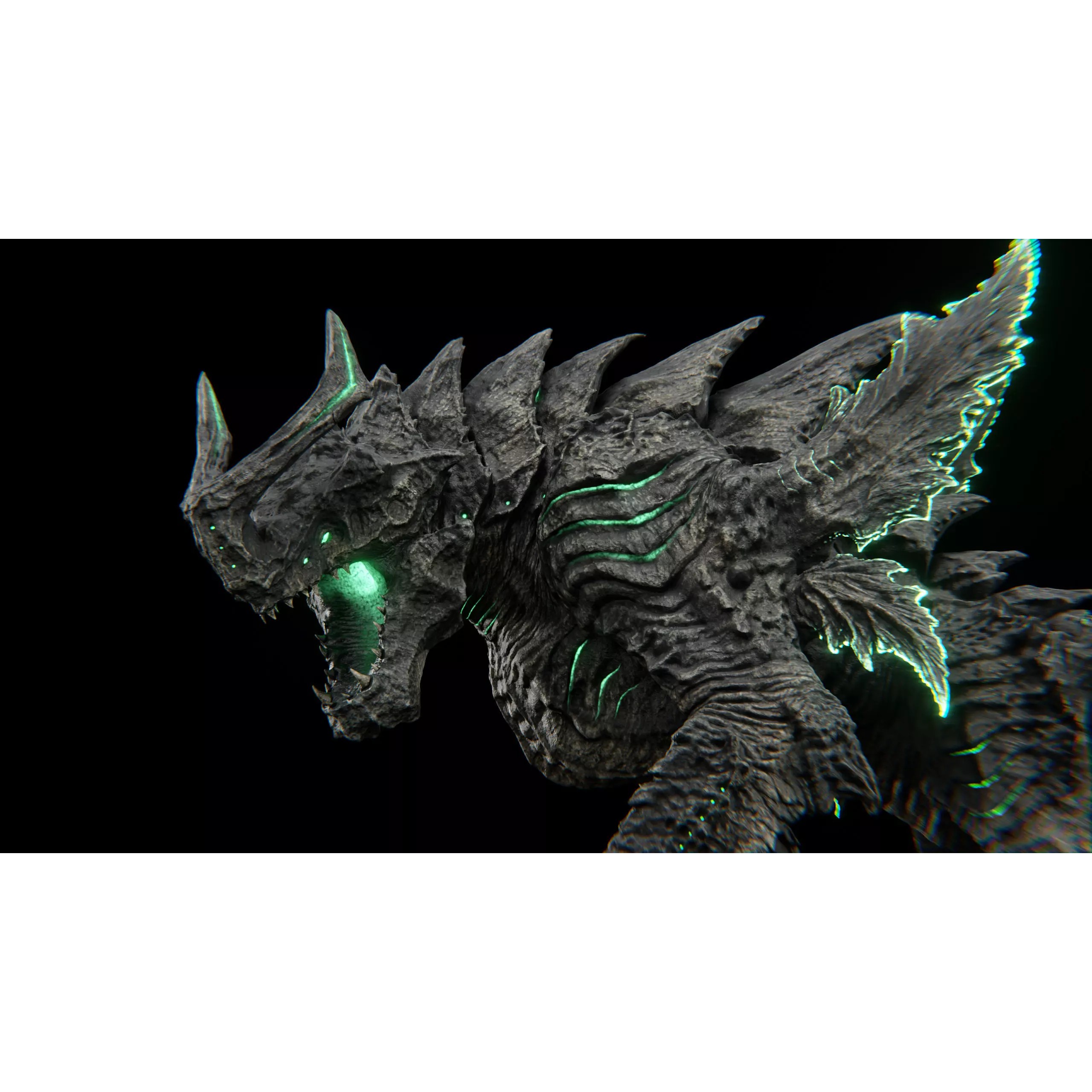 Alien Kaiju Creature - Low-Poly Game-Ready 3D Model - View 7
