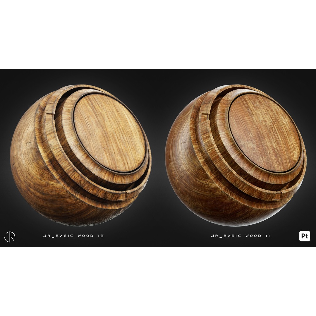 Wood Smart Materials 3D Model – High-Detail Customizable Textures, PBR - View 19