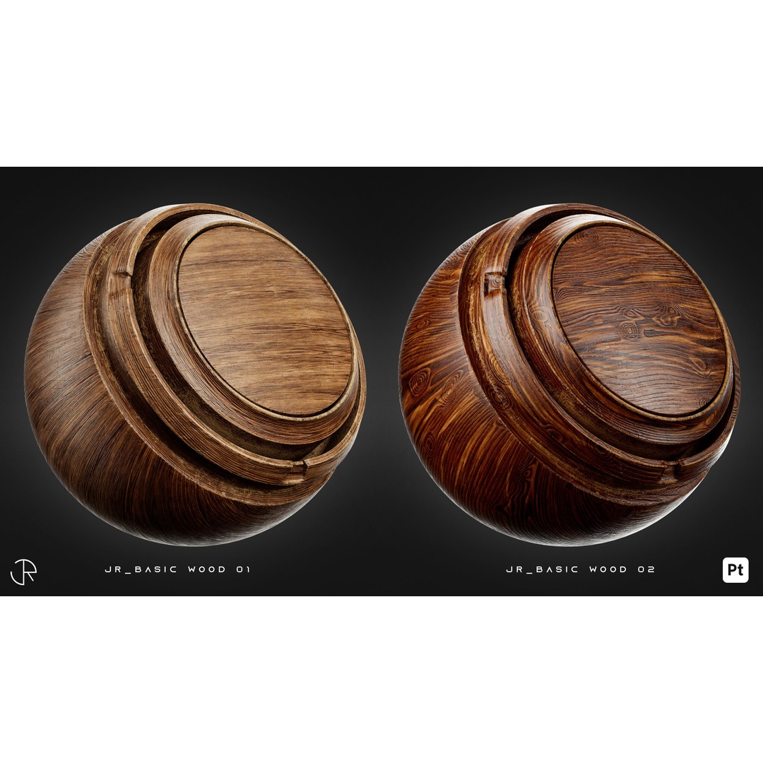 Wood Smart Materials 3D Model – High-Detail Customizable Textures, PBR - View 4