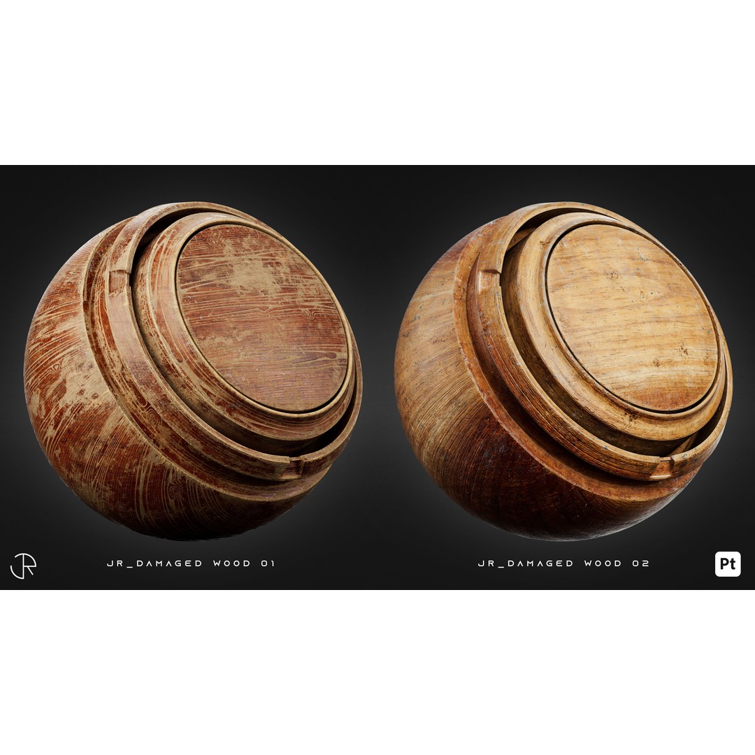 Wood Smart Materials 3D Model – High-Detail Customizable Textures, PBR - View 5