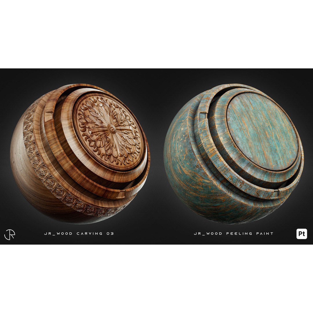 Wood Smart Materials 3D Model – High-Detail Customizable Textures, PBR - View 7