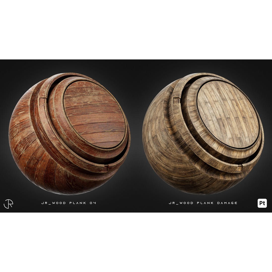 Wood Smart Materials 3D Model – High-Detail Customizable Textures, PBR - View 9