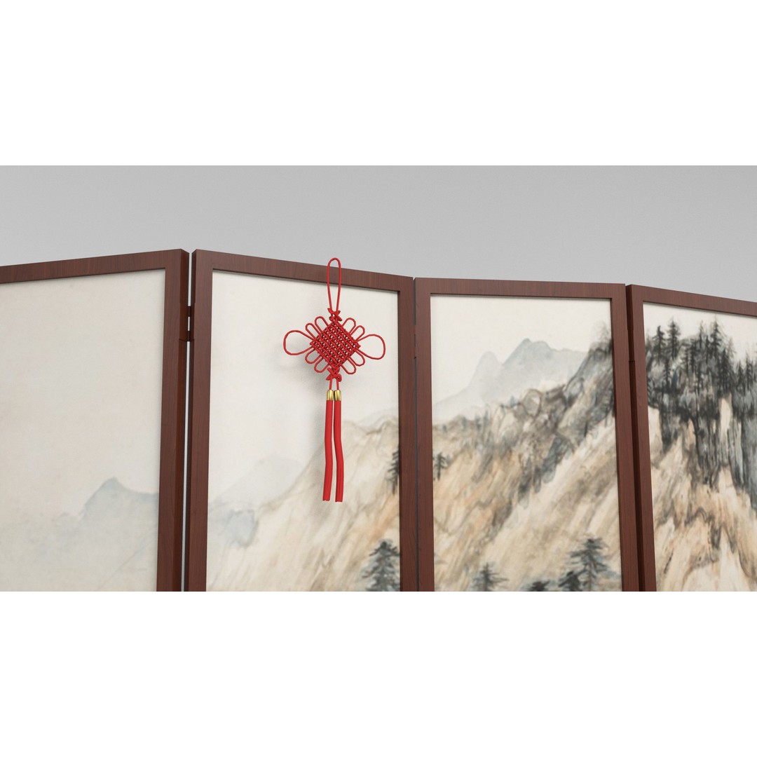 Chinese Props 3D Model – Low Poly Furniture for Games, FBX & OBJ - View 11
