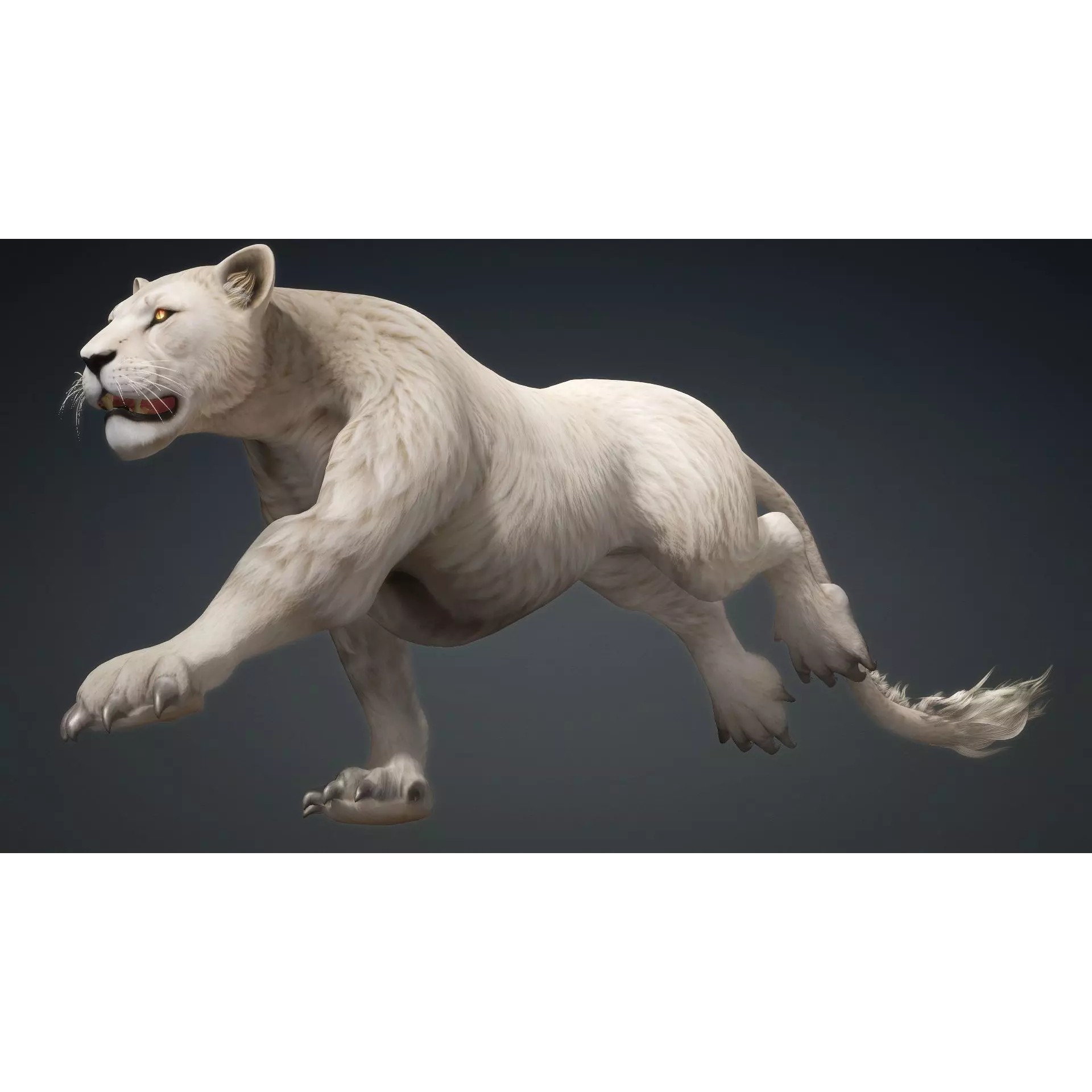 Sunfall Monarch Lion - Rigged Animated Game-Ready 3D Model - View 10