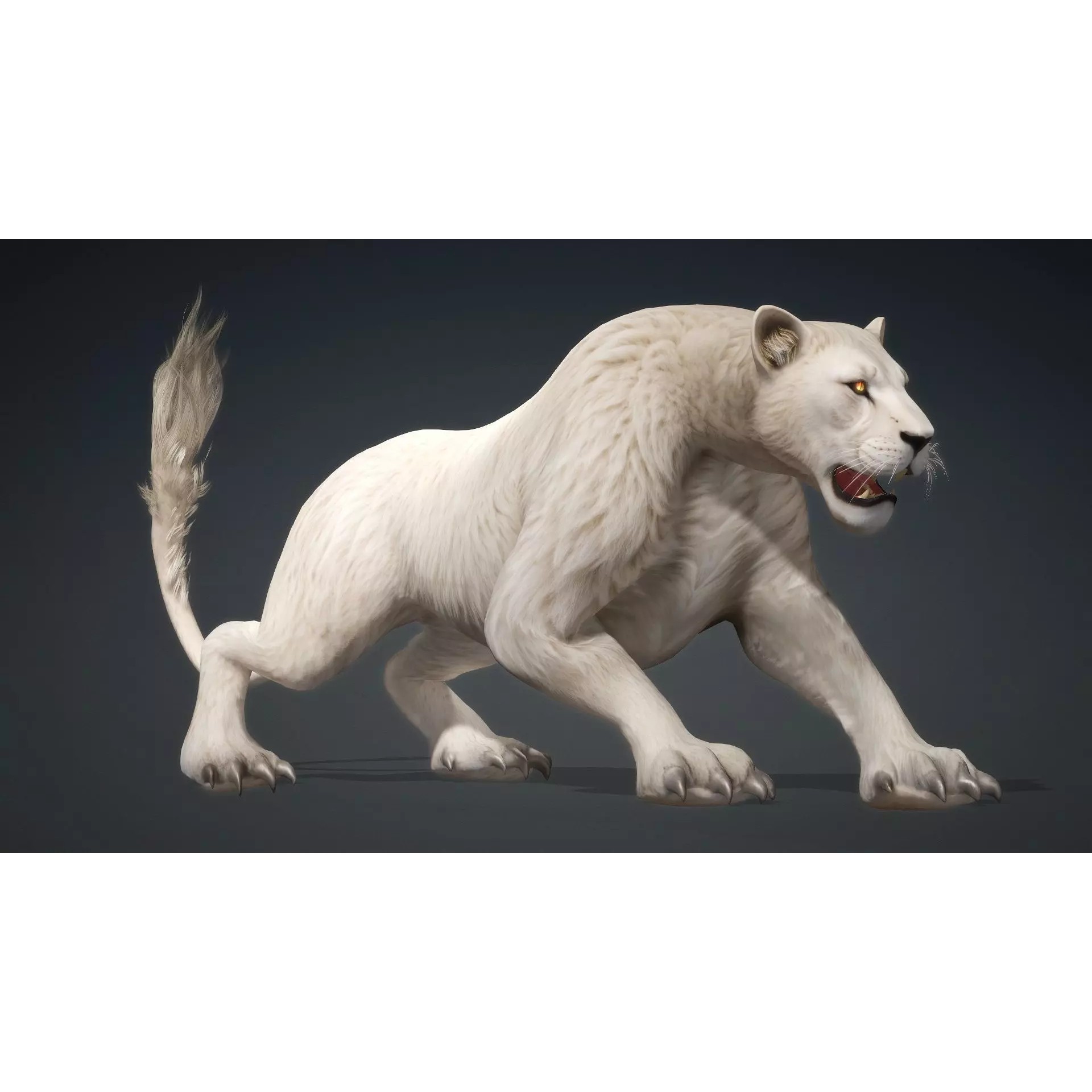 Sunfall Monarch Lion - Rigged Animated Game-Ready 3D Model - View 12