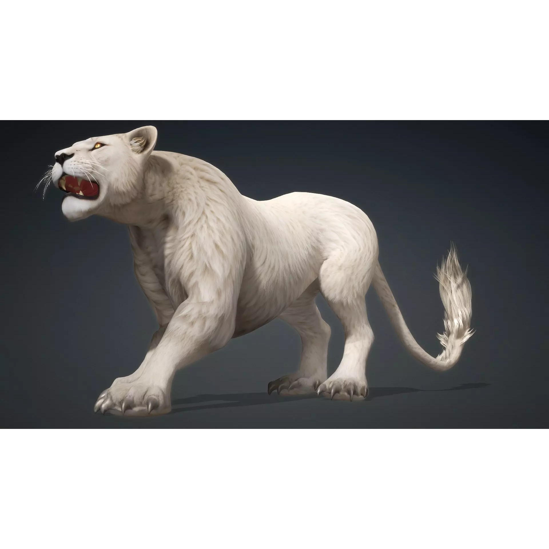Sunfall Monarch Lion - Rigged Animated Game-Ready 3D Model - View 17