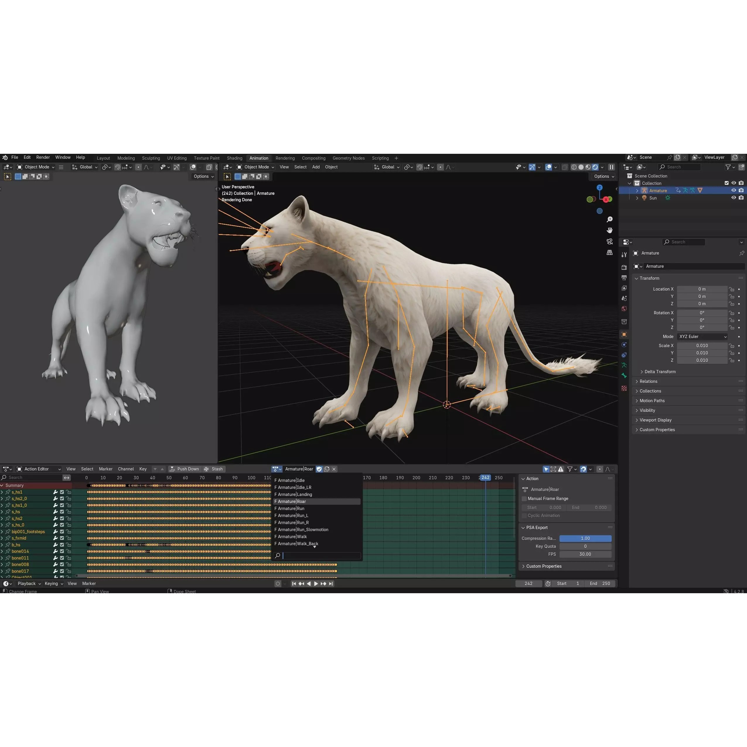 Sunfall Monarch Lion - Rigged Animated Game-Ready 3D Model - View 23