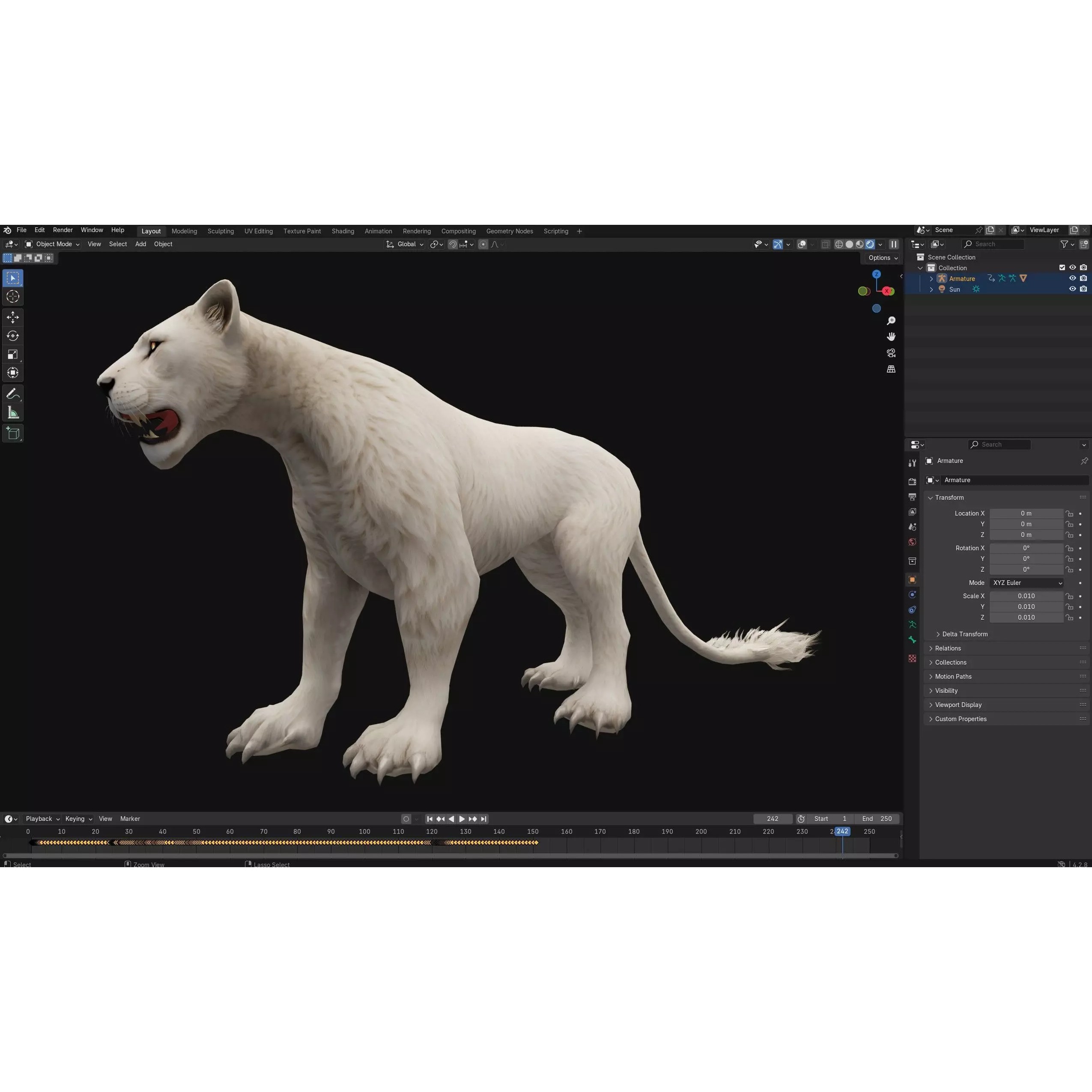 Sunfall Monarch Lion - Rigged Animated Game-Ready 3D Model - View 25