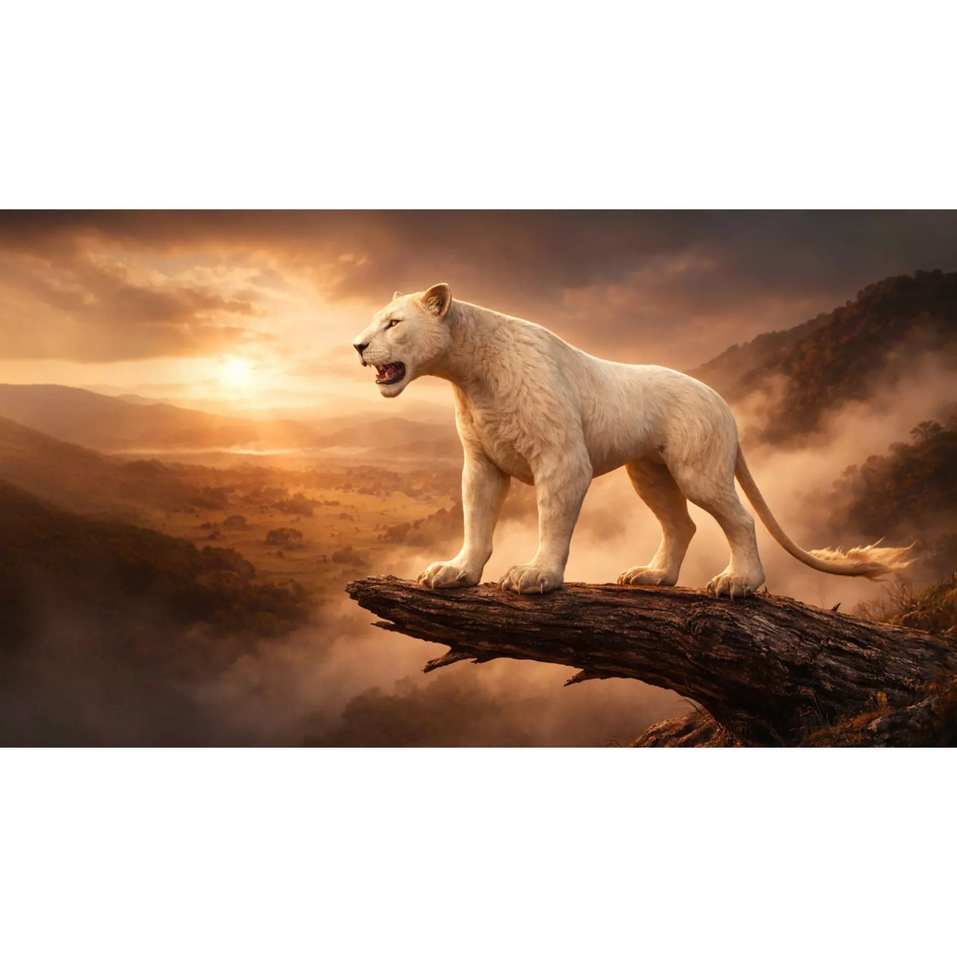 Sunfall Monarch Lion - Rigged Animated Game-Ready 3D Model - View 3