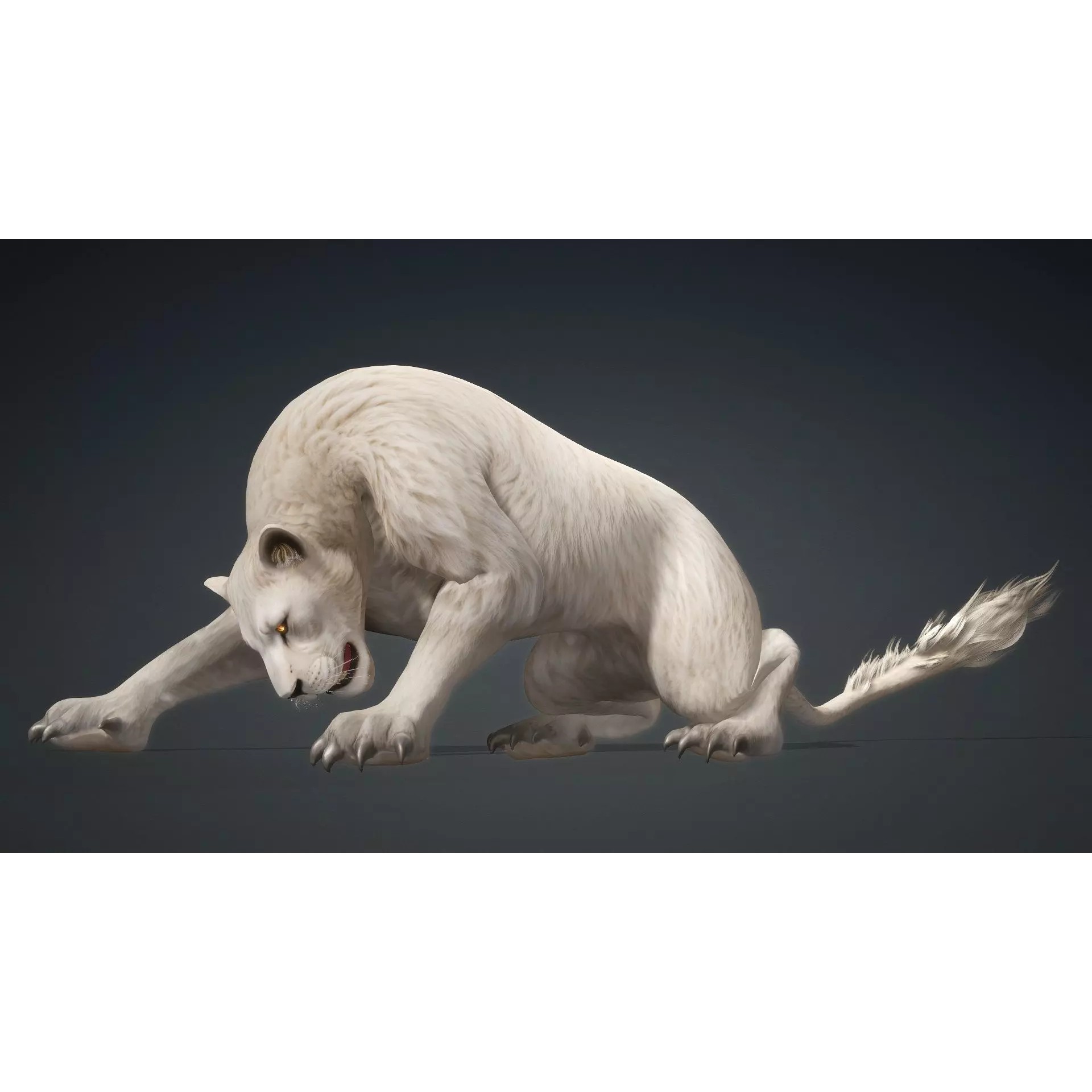 Sunfall Monarch Lion - Rigged Animated Game-Ready 3D Model - View 4