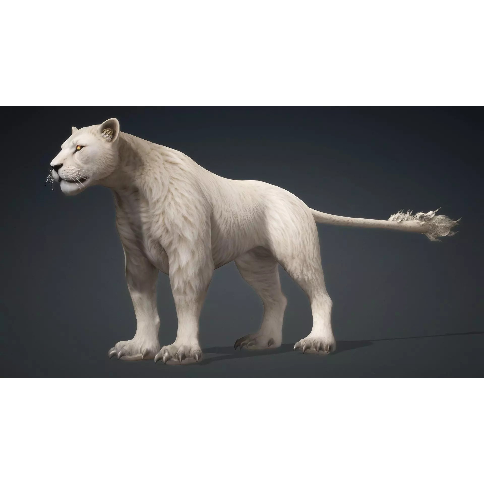 Sunfall Monarch Lion - Rigged Animated Game-Ready 3D Model - View 5