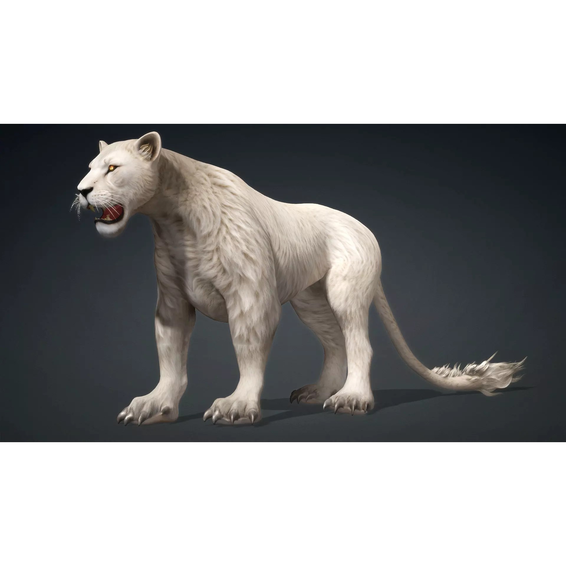 Sunfall Monarch Lion - Rigged Animated Game-Ready 3D Model - View 7