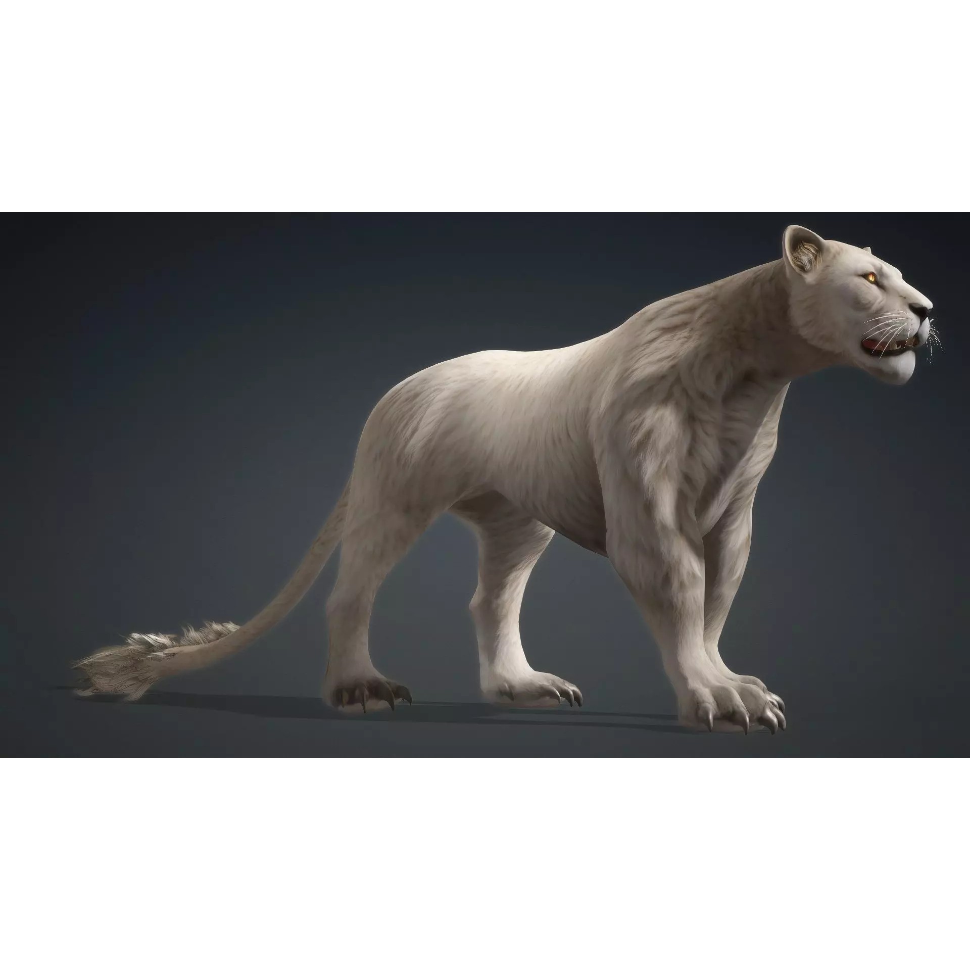 Sunfall Monarch Lion - Rigged Animated Game-Ready 3D Model - View 8