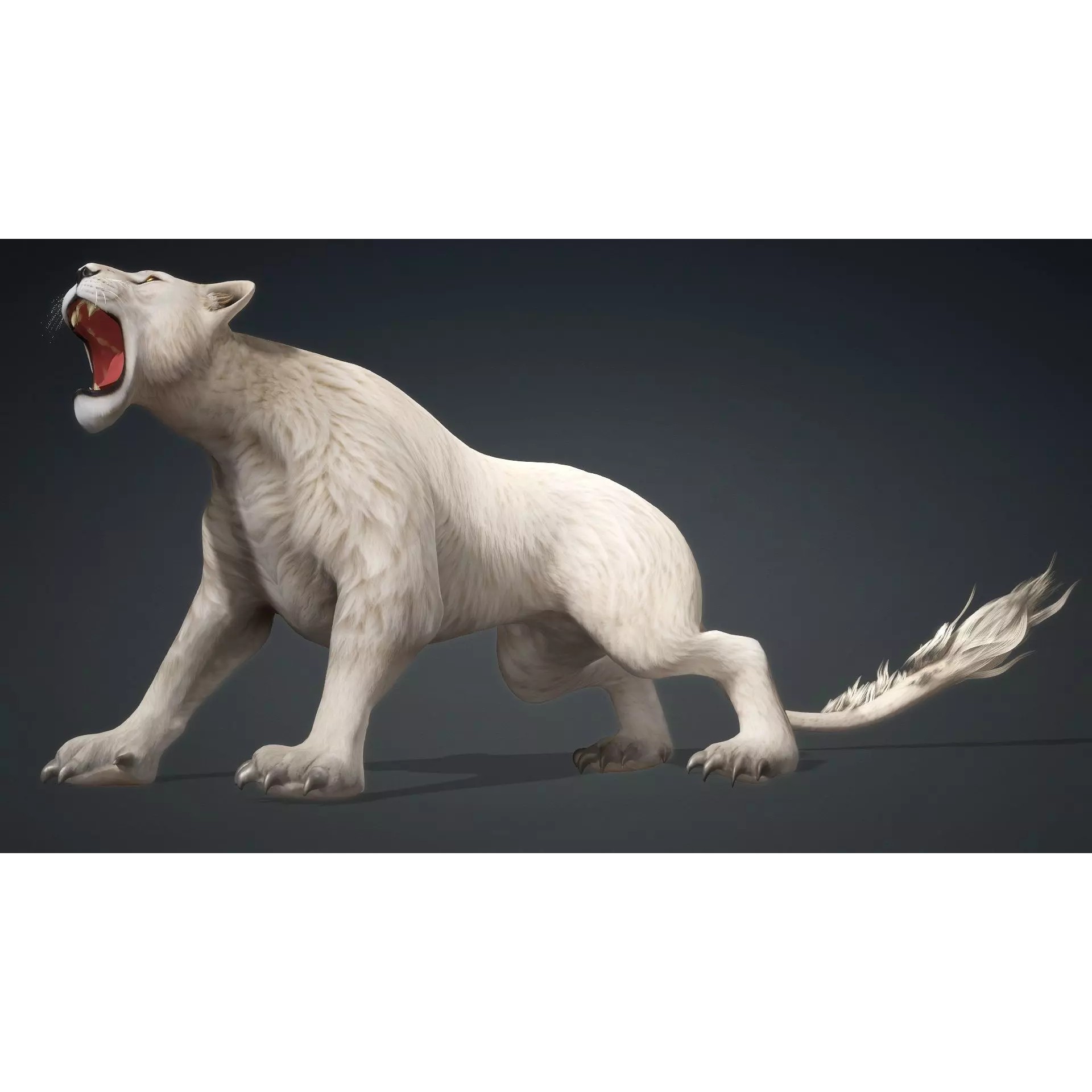Sunfall Monarch Lion - Rigged Animated Game-Ready 3D Model - View 9