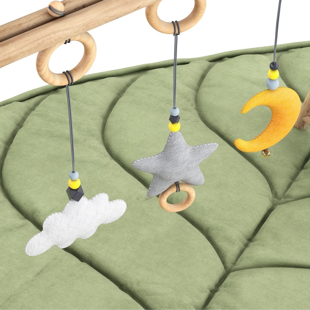Aussie Adventures Baby Playgym 3D Model – Low Poly PBR Nursery Asset, FBX - View 3