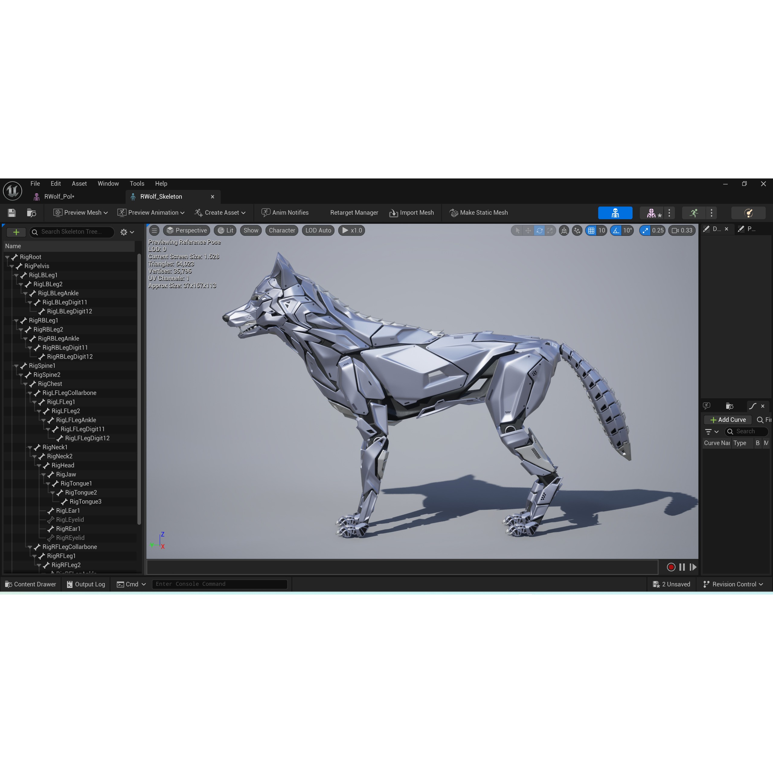 Robot Wolf - Low-Poly Game-Ready 3D Model - View 15